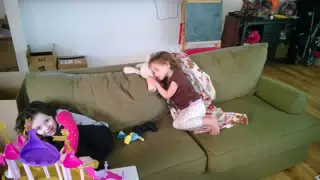Liesl and Luciana on Couch