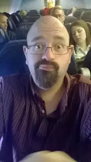 Scott on an Airplane