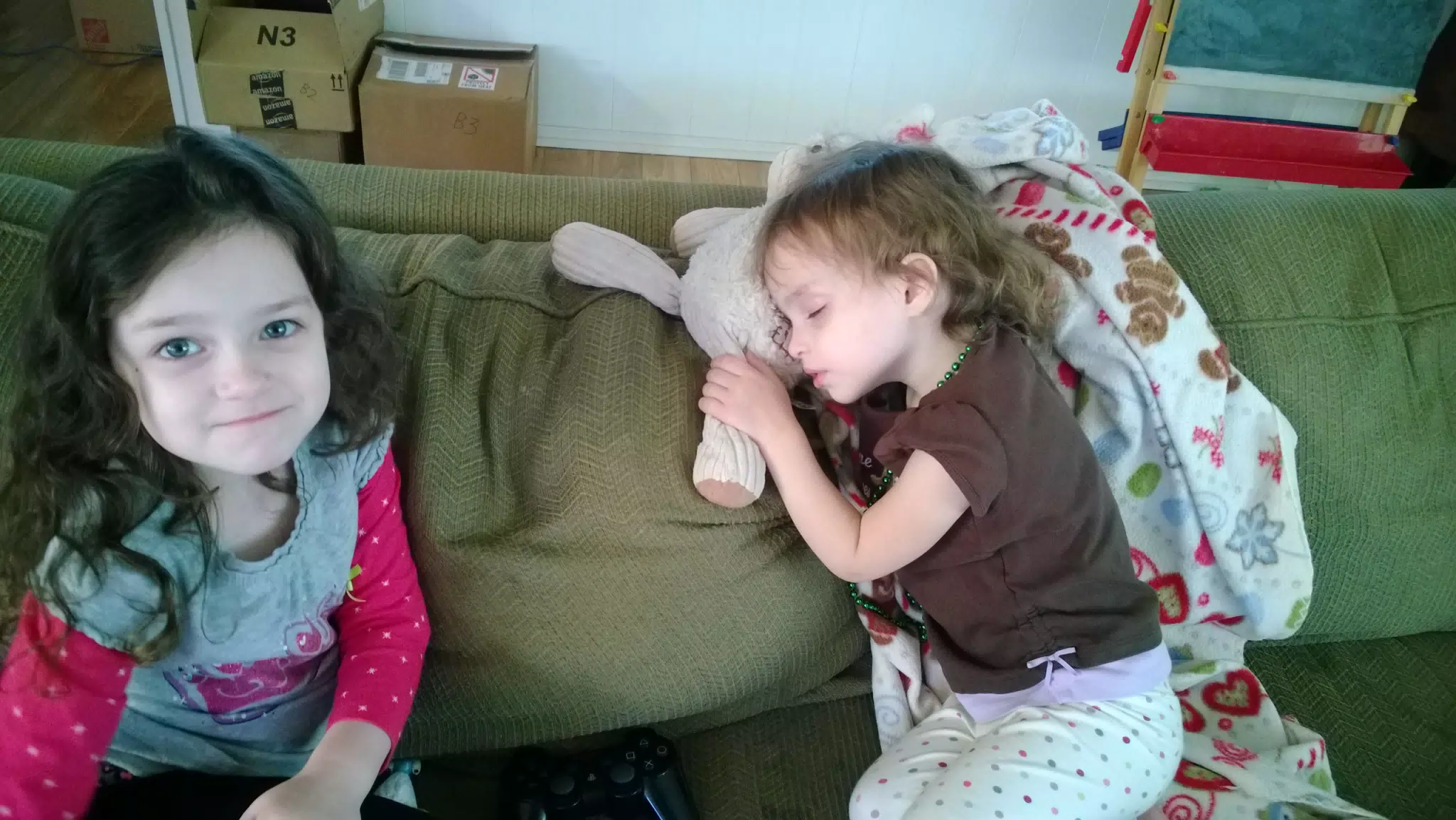 Luciana Fell Asleep on Lambie
