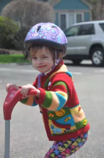 Luciana on the Scooter in Peekskill