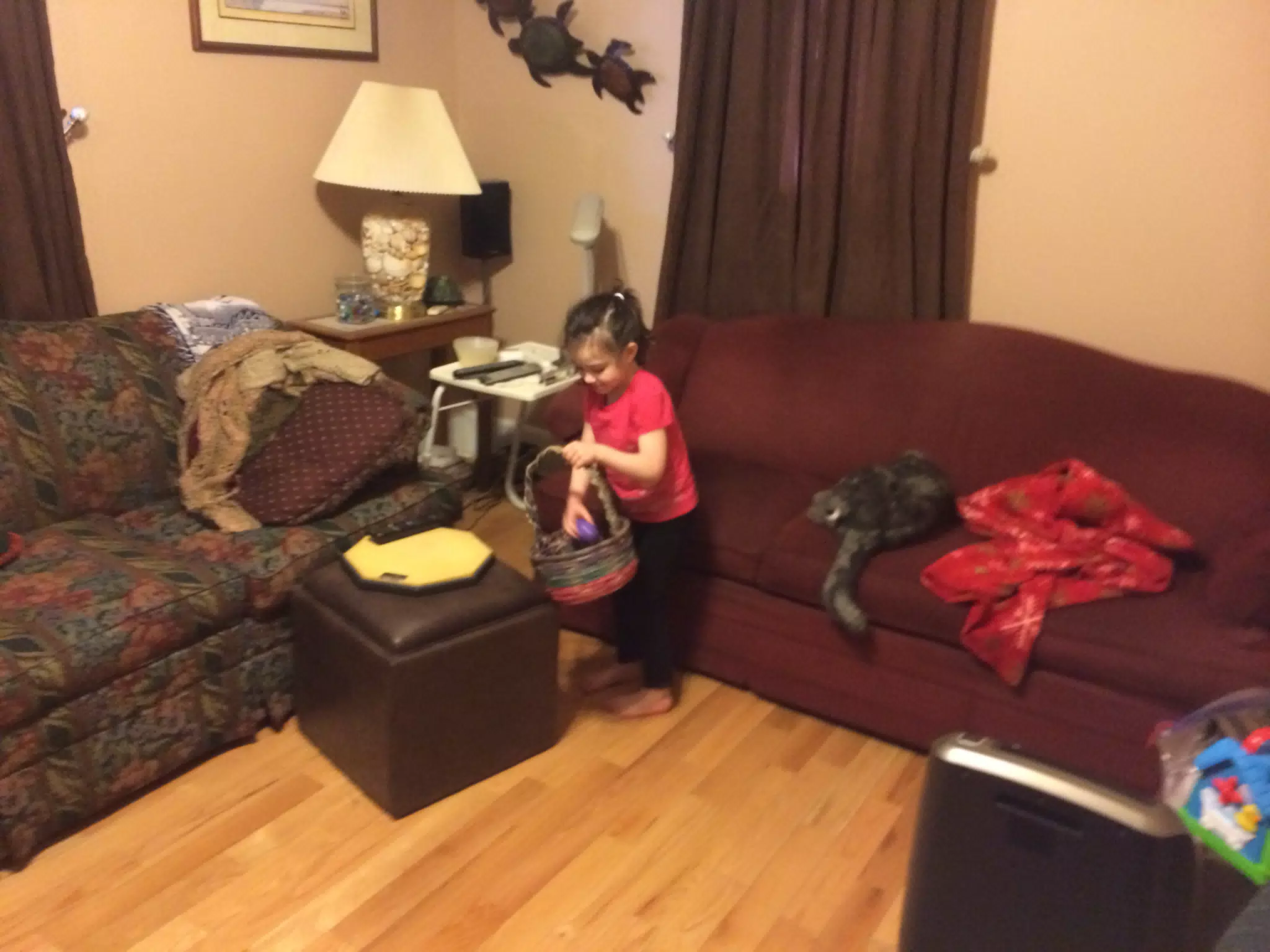 Liesl Hunting for Eggs