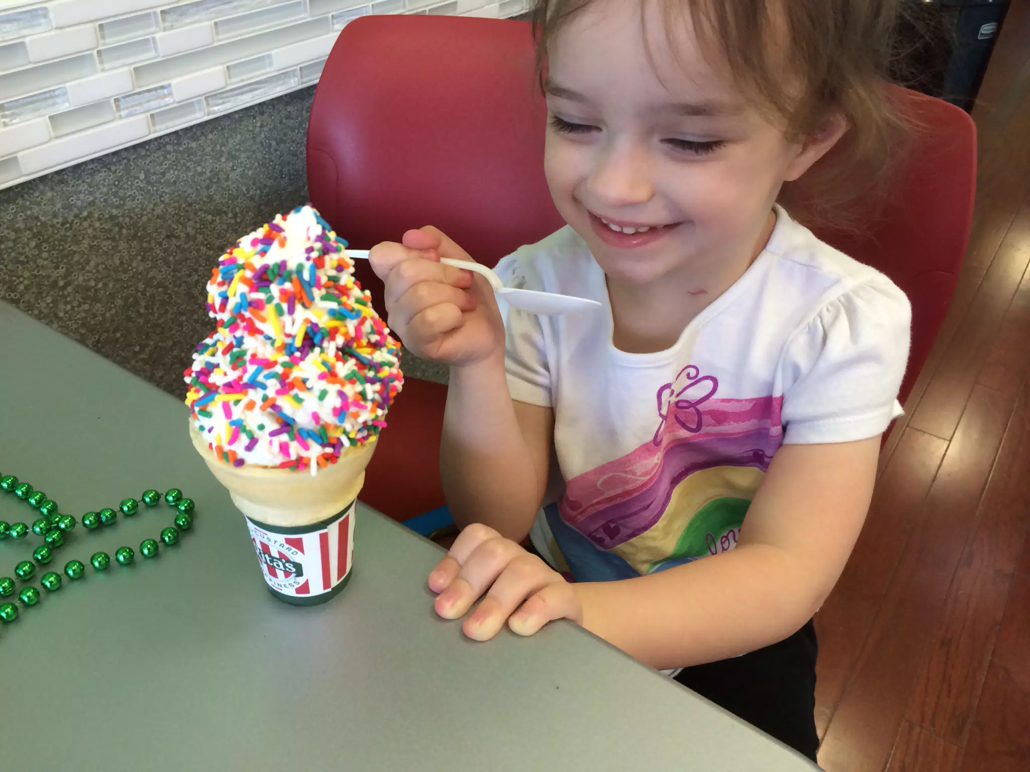 Luciana Having Custard