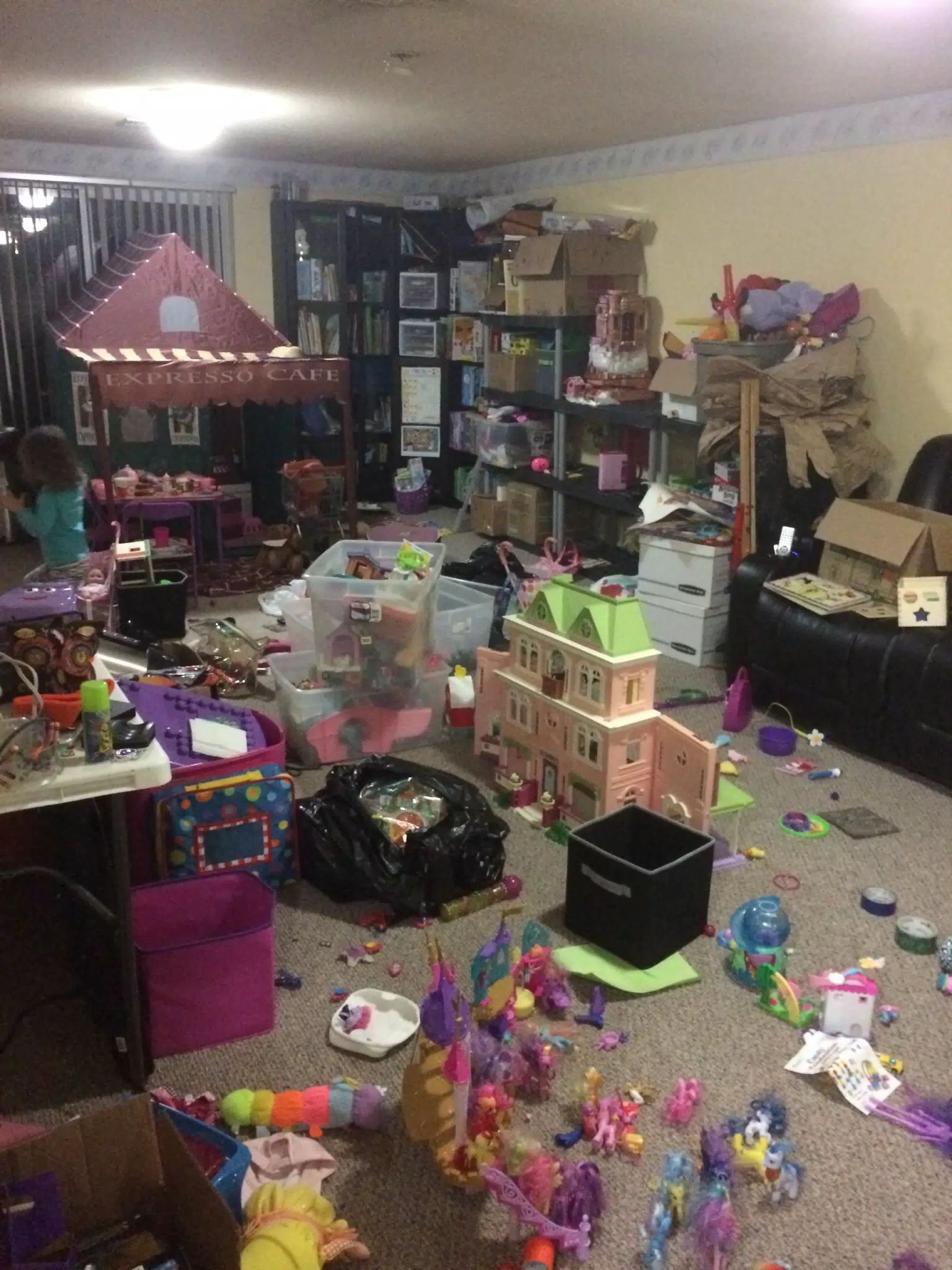 Hours of cleaning up and still.
