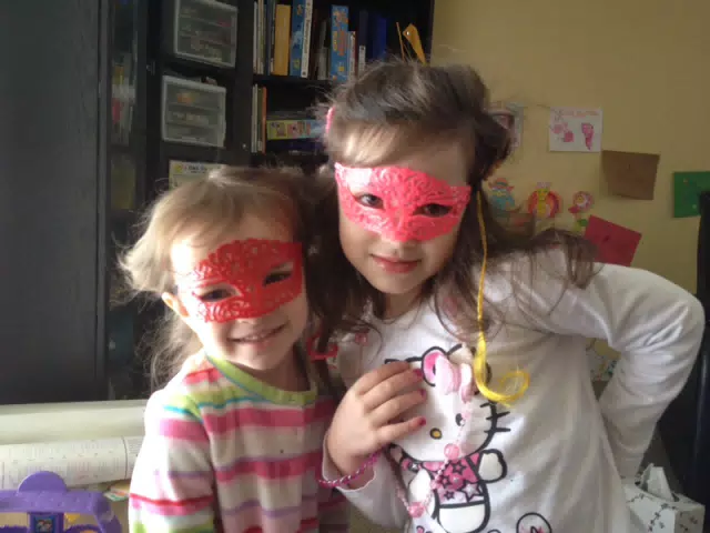 Luciana and Liesl in Masks