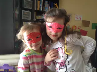 Luciana and Liesl in Masks