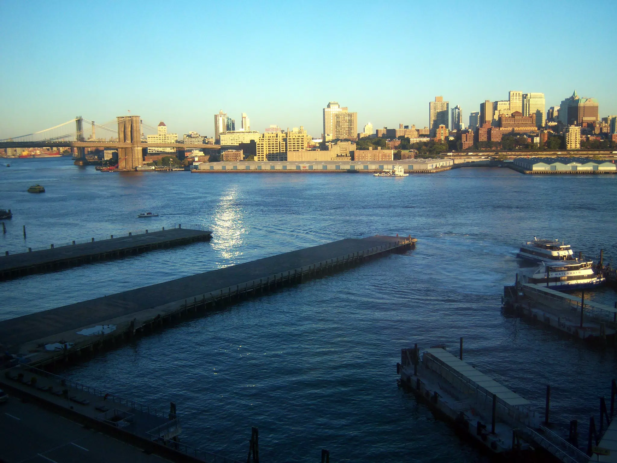 Brooklyn Bridge and Brooklyn from South Street