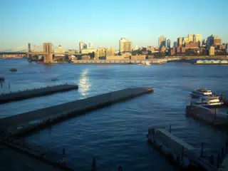 Brooklyn Bridge and Brooklyn from South Street