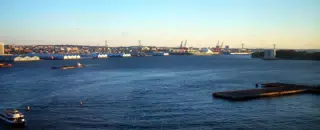South Brooklyn and the Verrazano-Narrows Bridge from Gouverner Lane