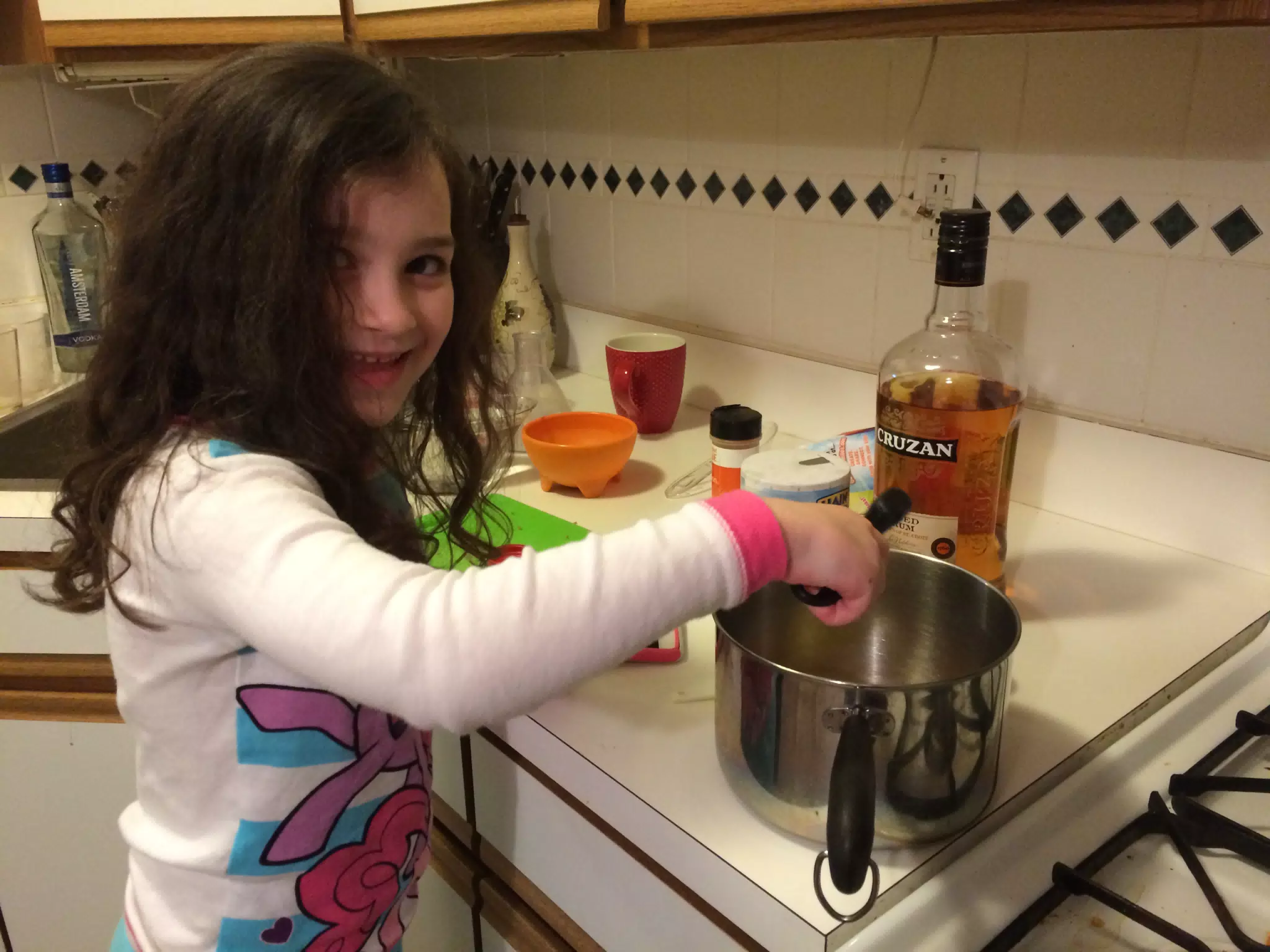 Making Hot Buttered Rum