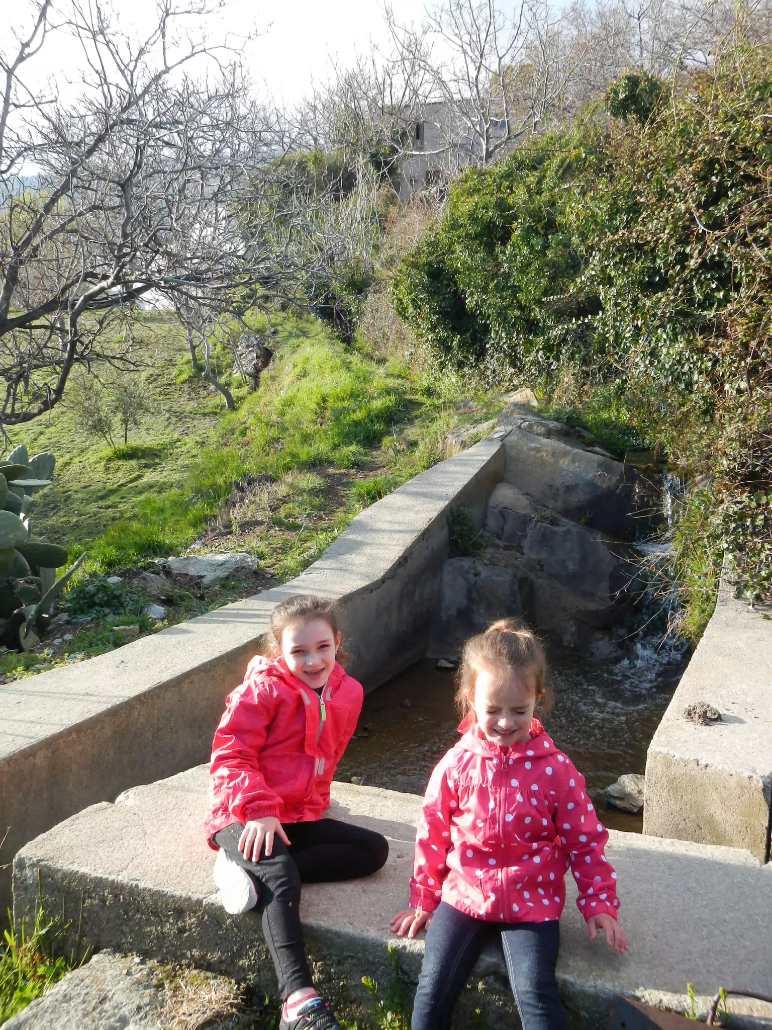 Liesl and Luciana by Stream Above Cañar
