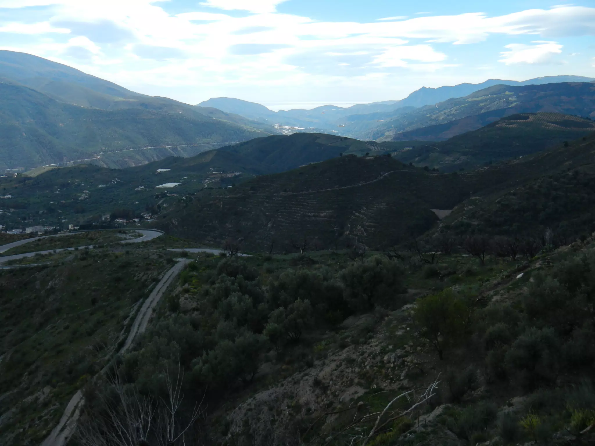 View of the Sea from the Road to Cáñar