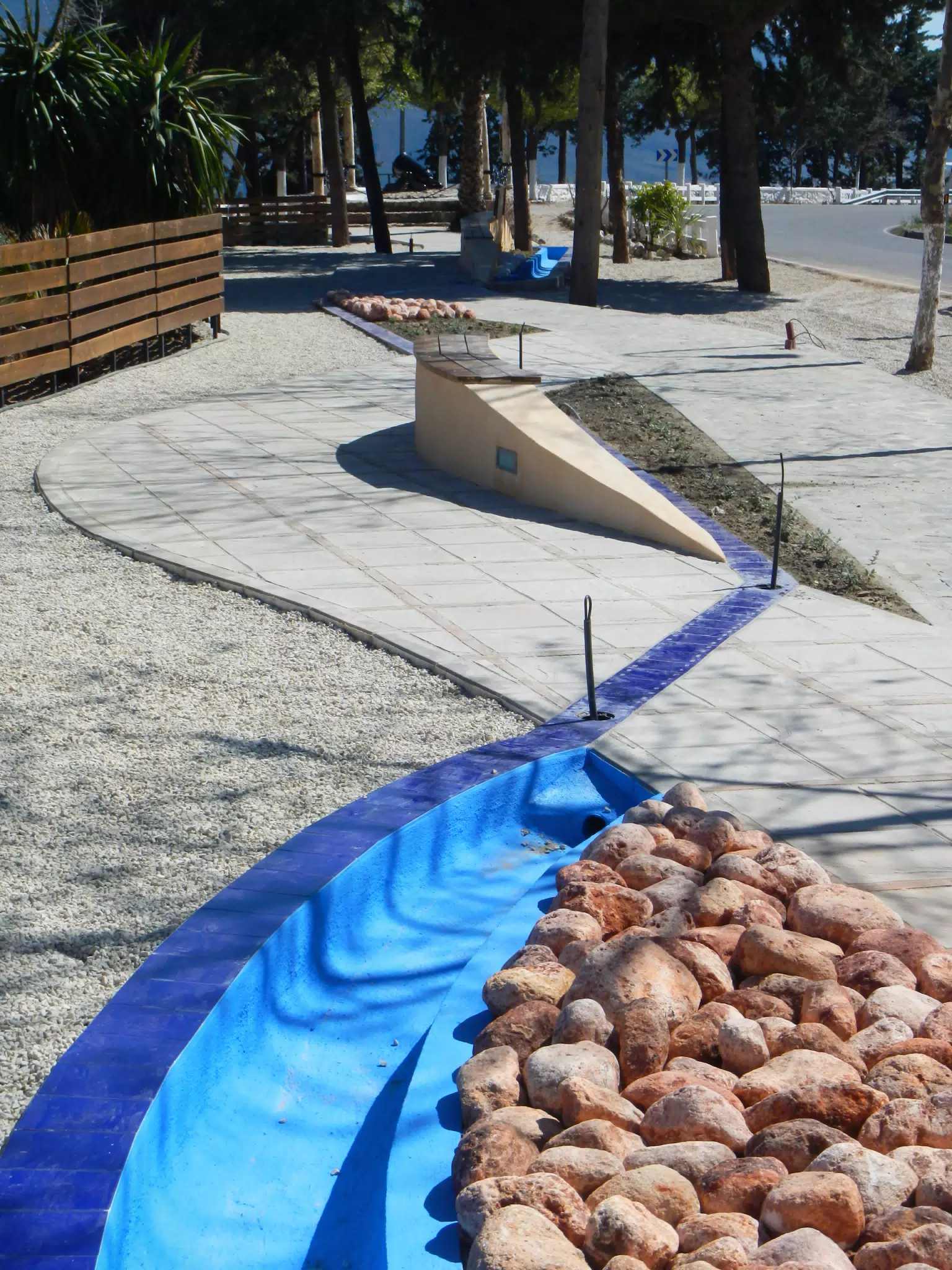 Artificial Stream in New Park in Lanjarón
