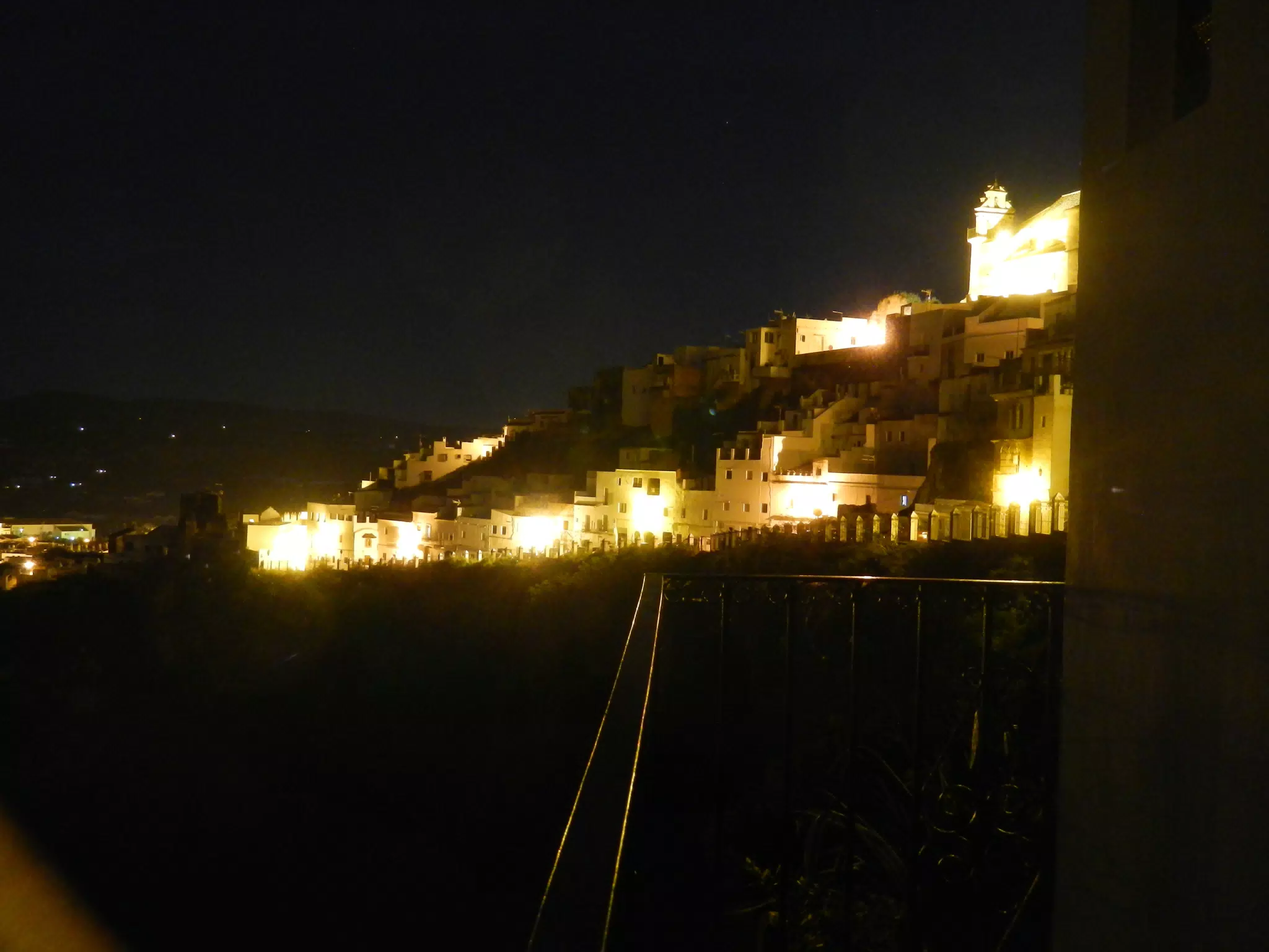 Arcos de la Frontera from Casa Blues at Night