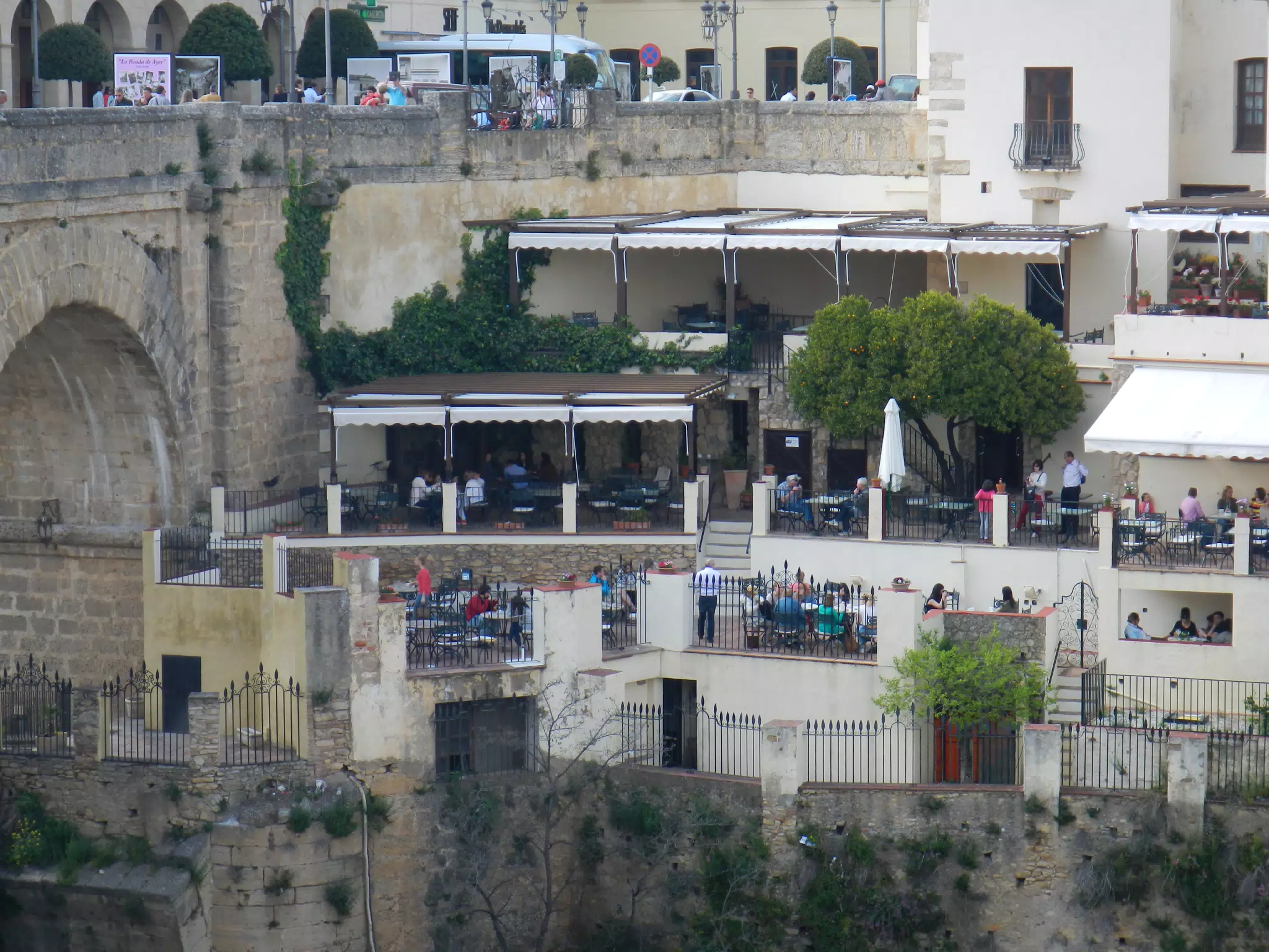 Restaurants by the New Bridge in Ronda's New Town