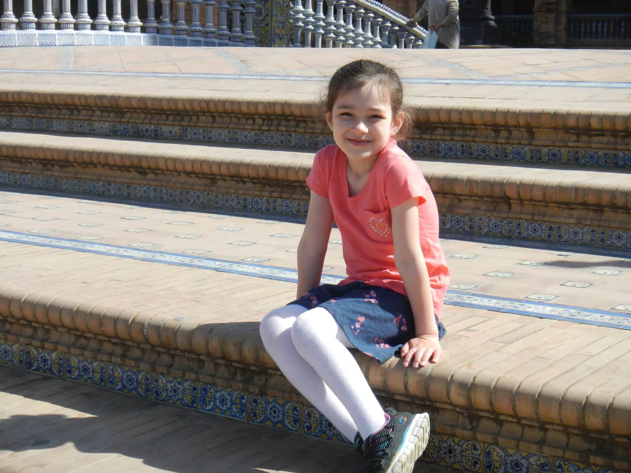 Liesl on the Steps of the Plaza de España