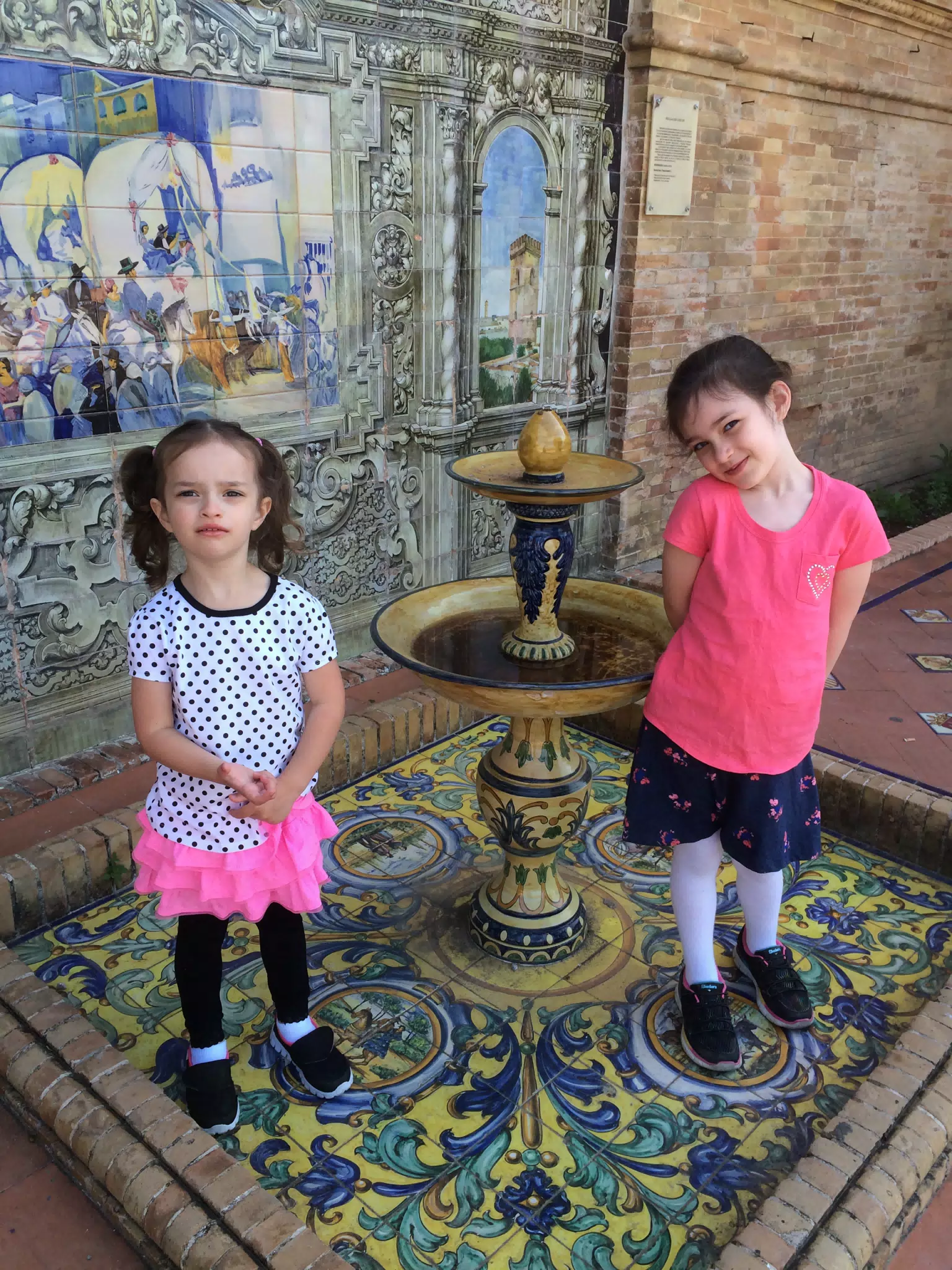 Posing in the Plaza de España