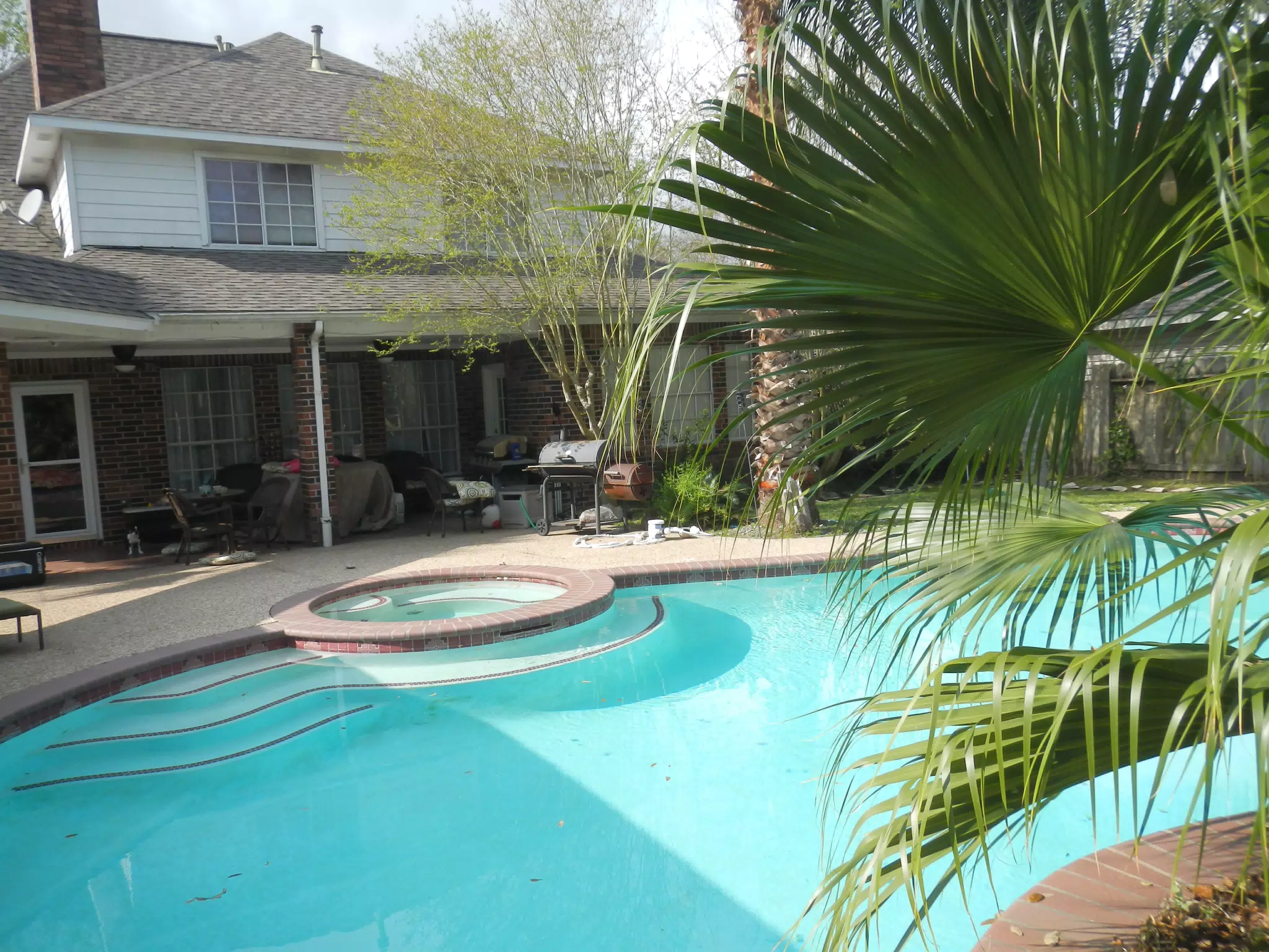 Pool and House in Houston