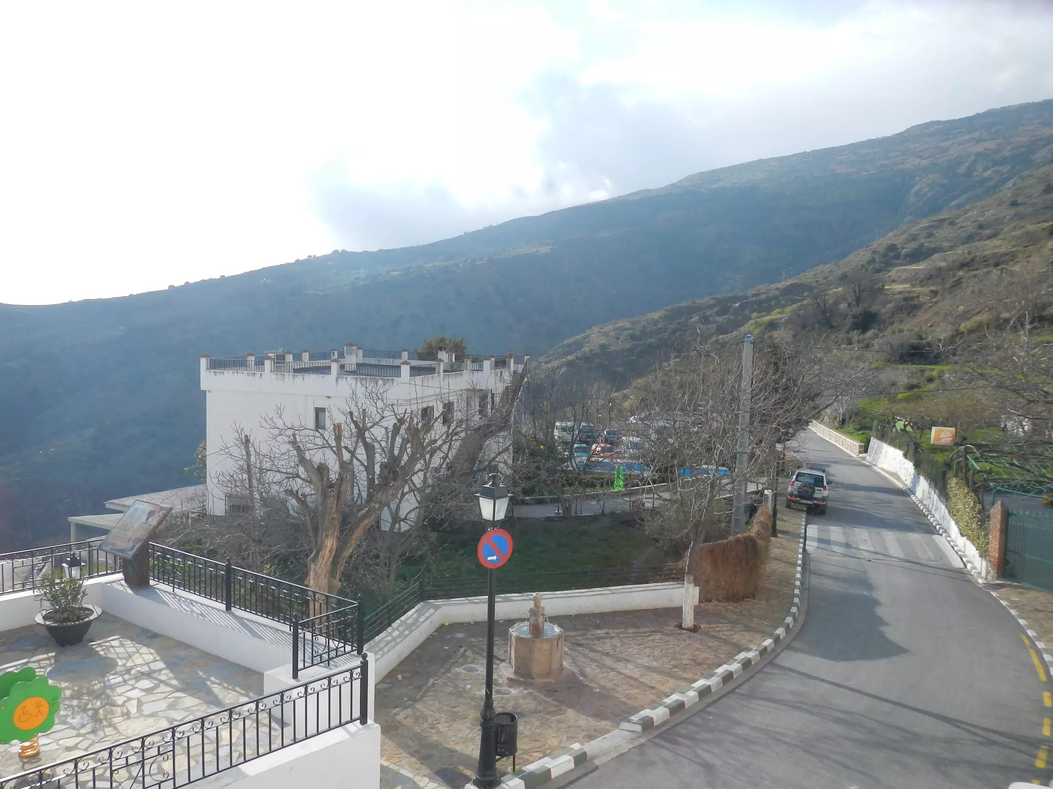 Looking Towards Town Parking in Cañar