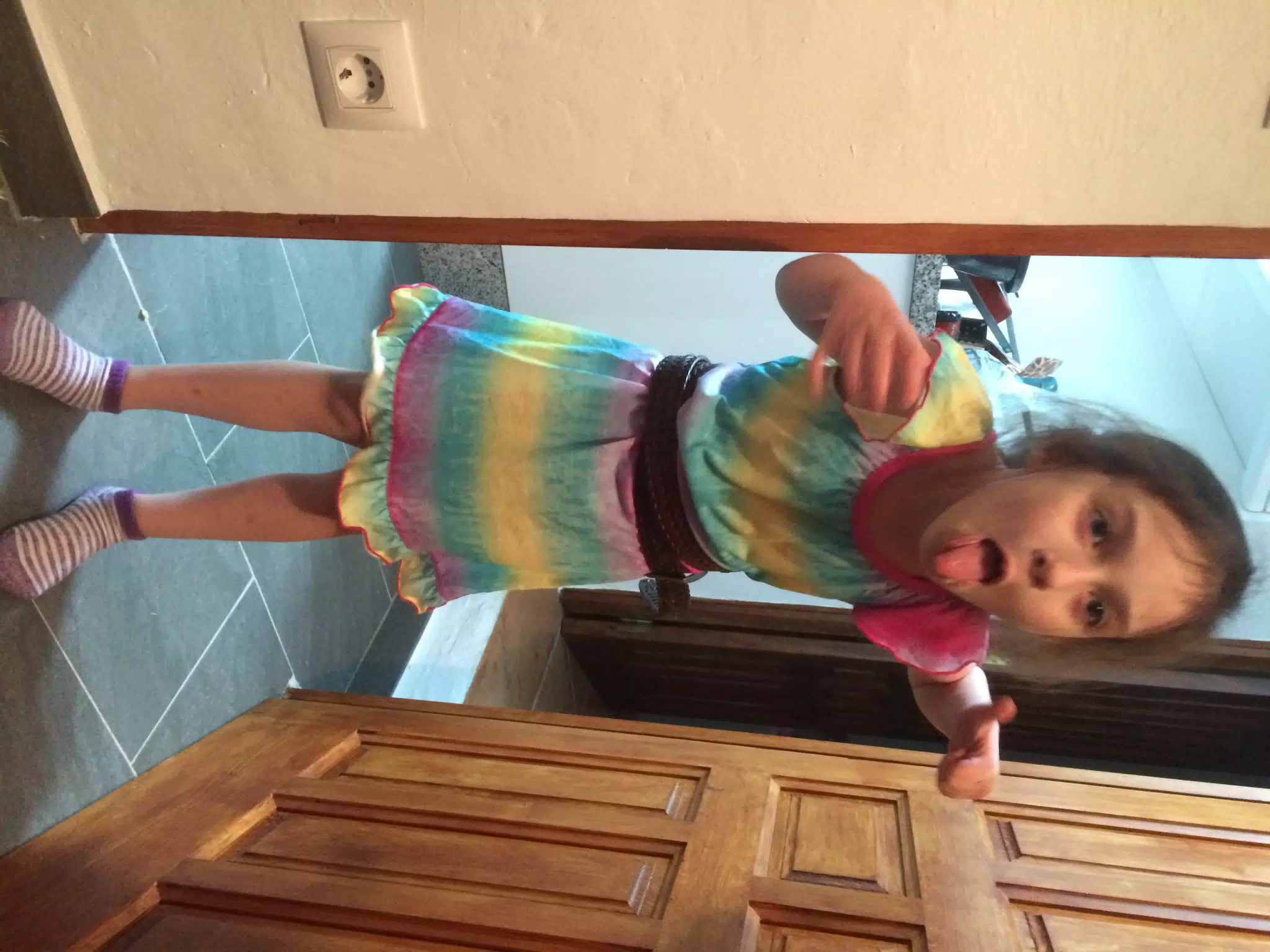 Liesl Playing with Belt