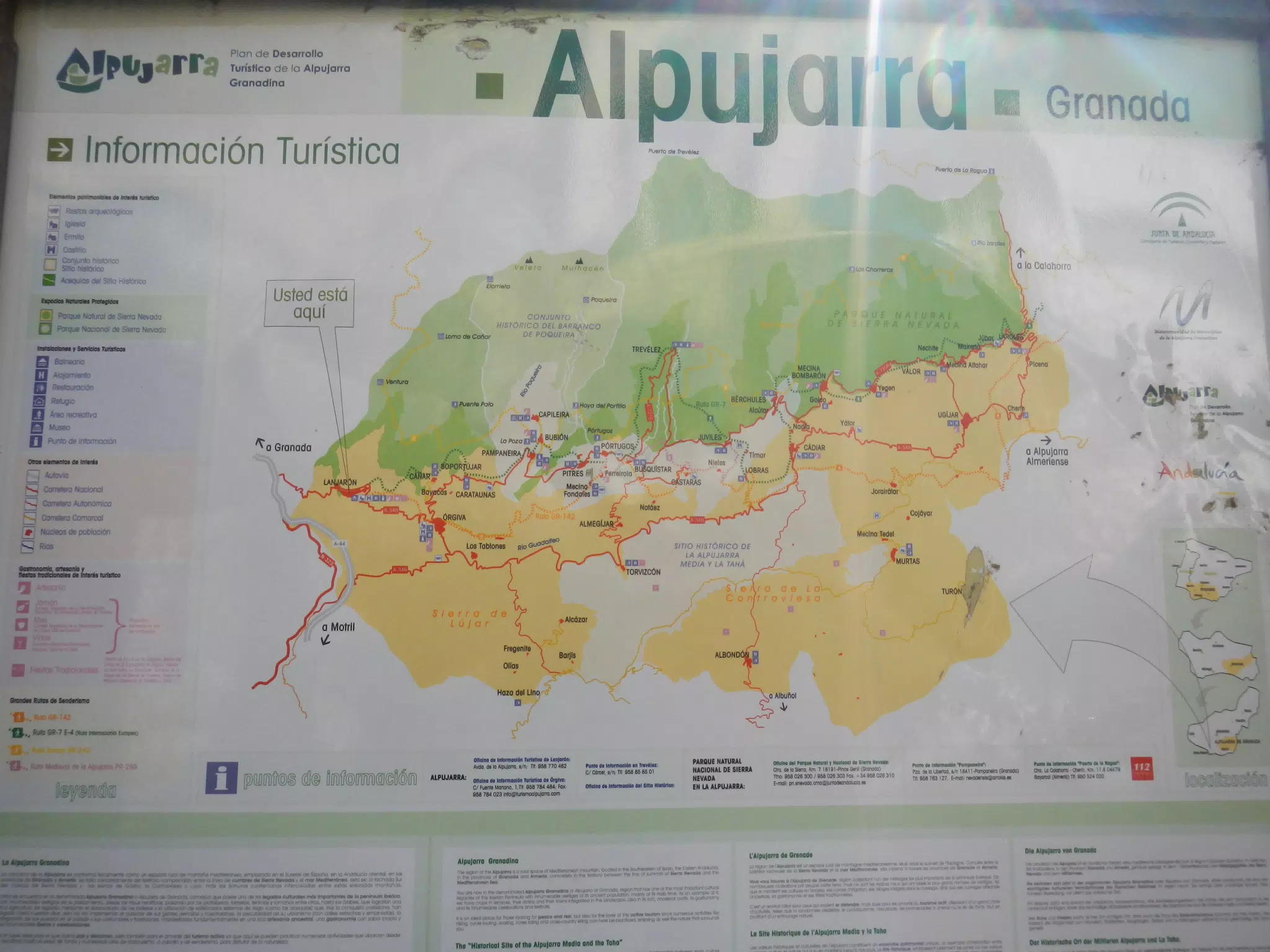 Alpujarra Map in Lanjarón