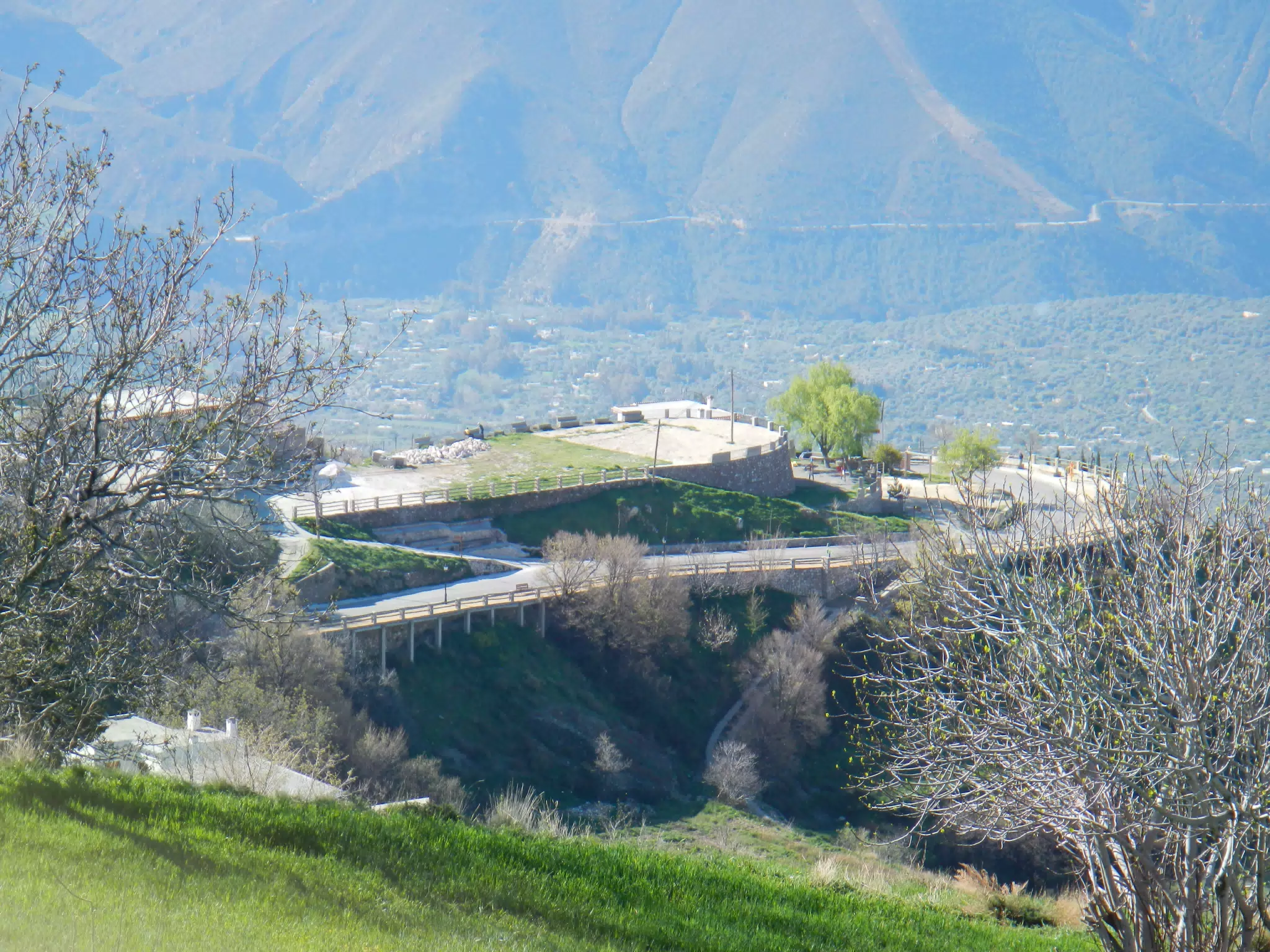 Construction of Observation Deck in Cáñar from Above