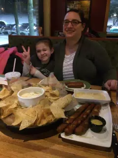 Dominica and Liesl Getting Nachos