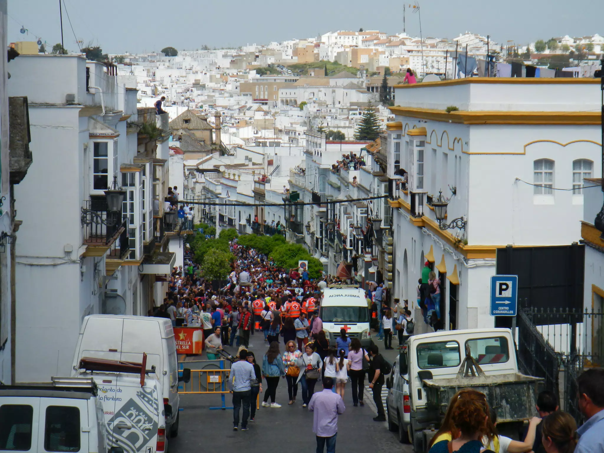 Western Arcos de la Frontera Running of the Bull Crowds