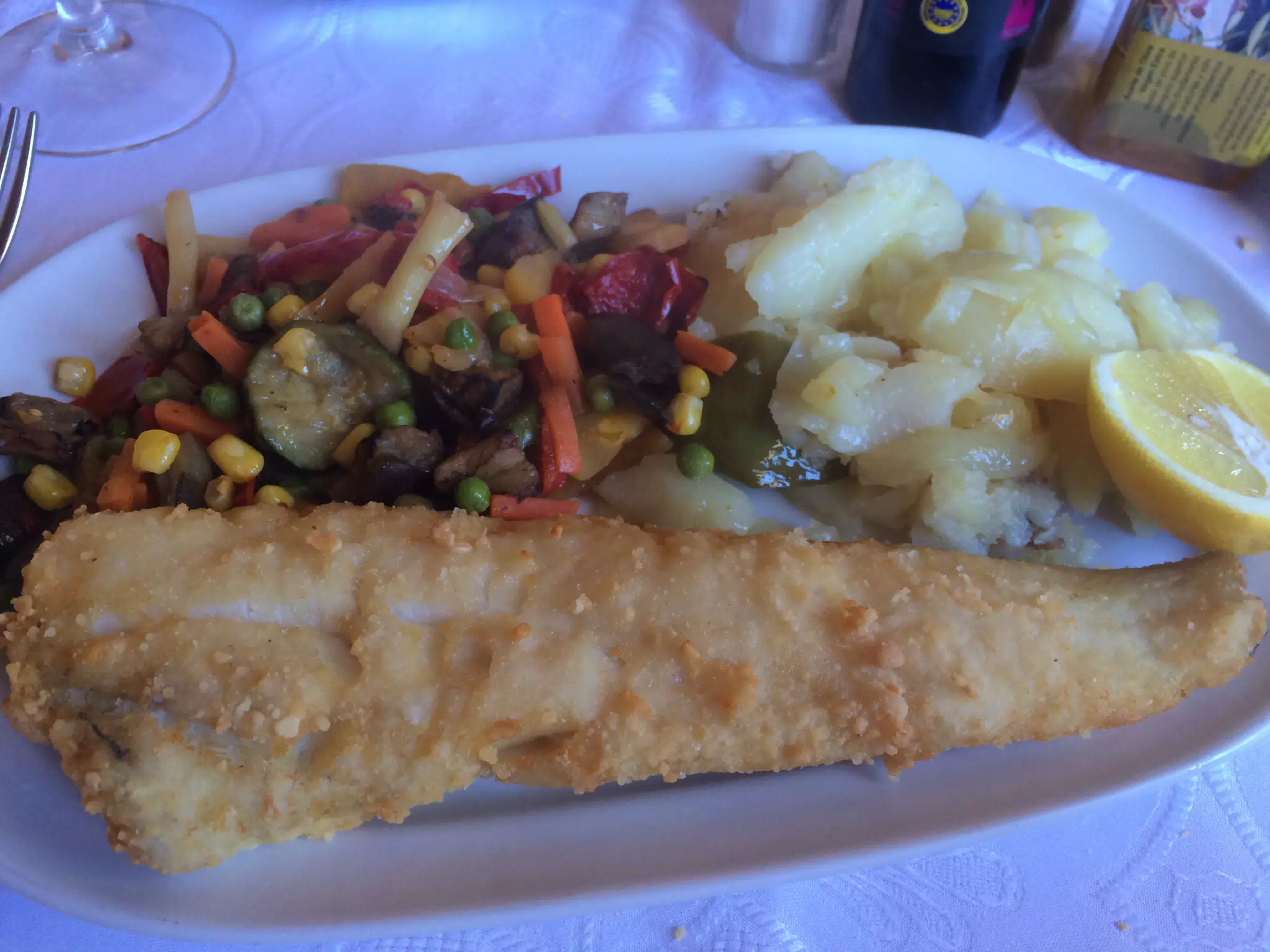 Fried Hake and Poor Potatoes in Bublión