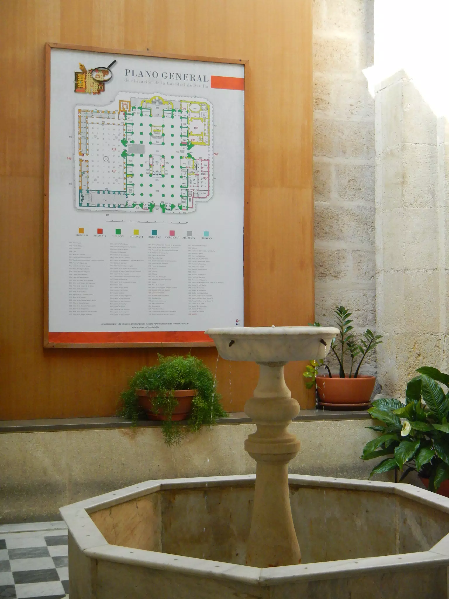 Fountain and Map of Cathedral