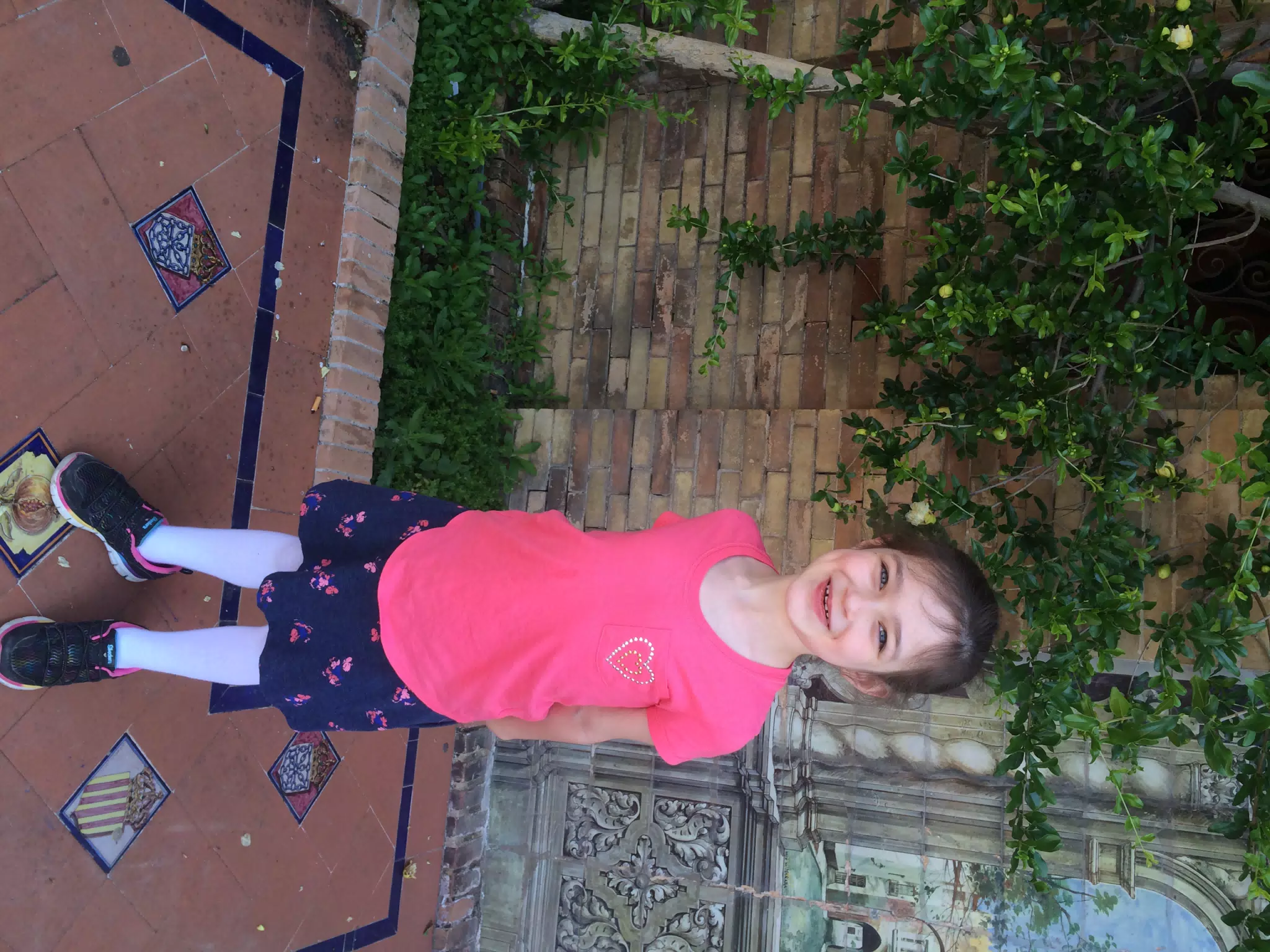 Posing in the Plaza de España