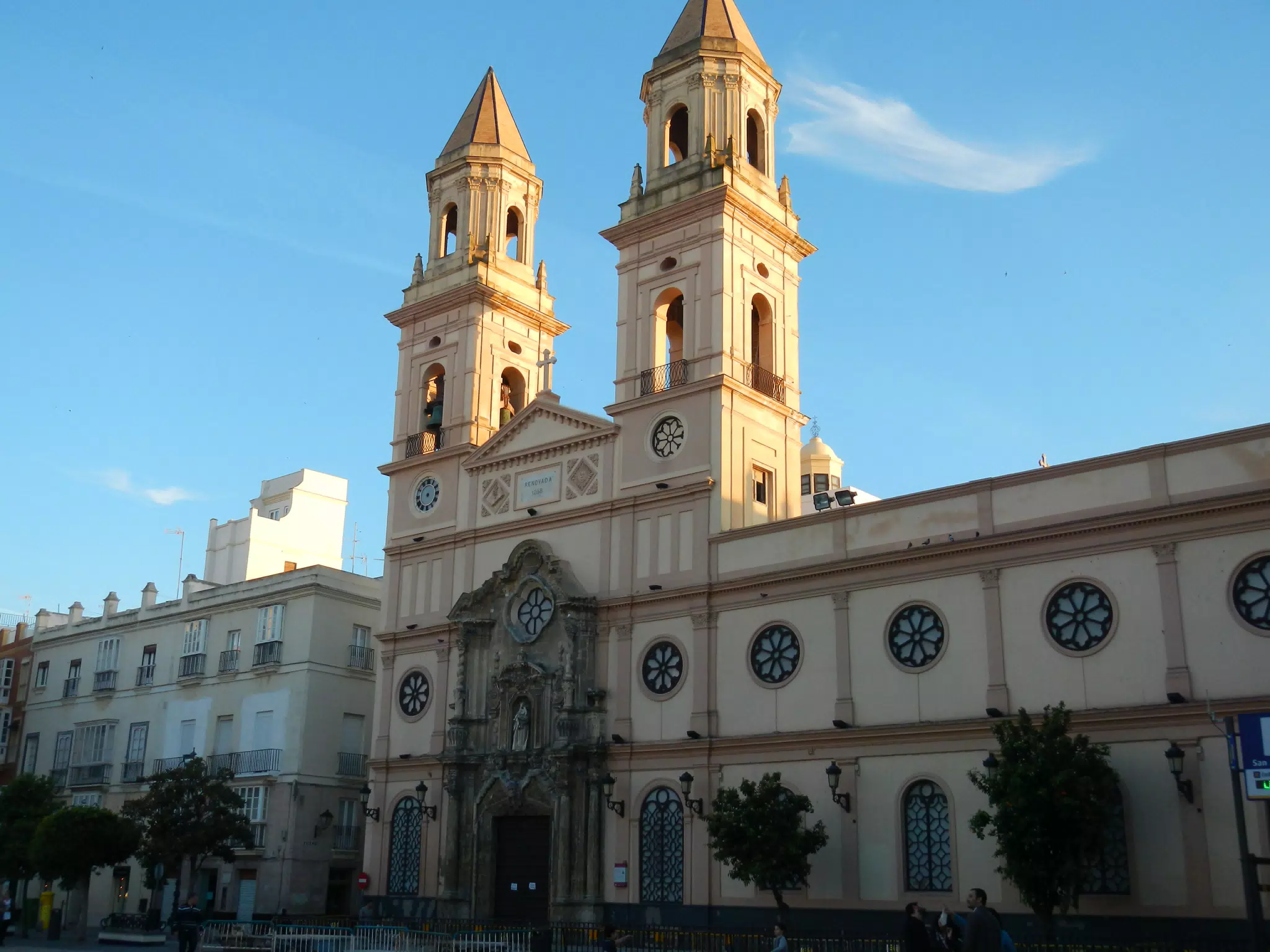 Church in Plaza San Antonio in Cádiz