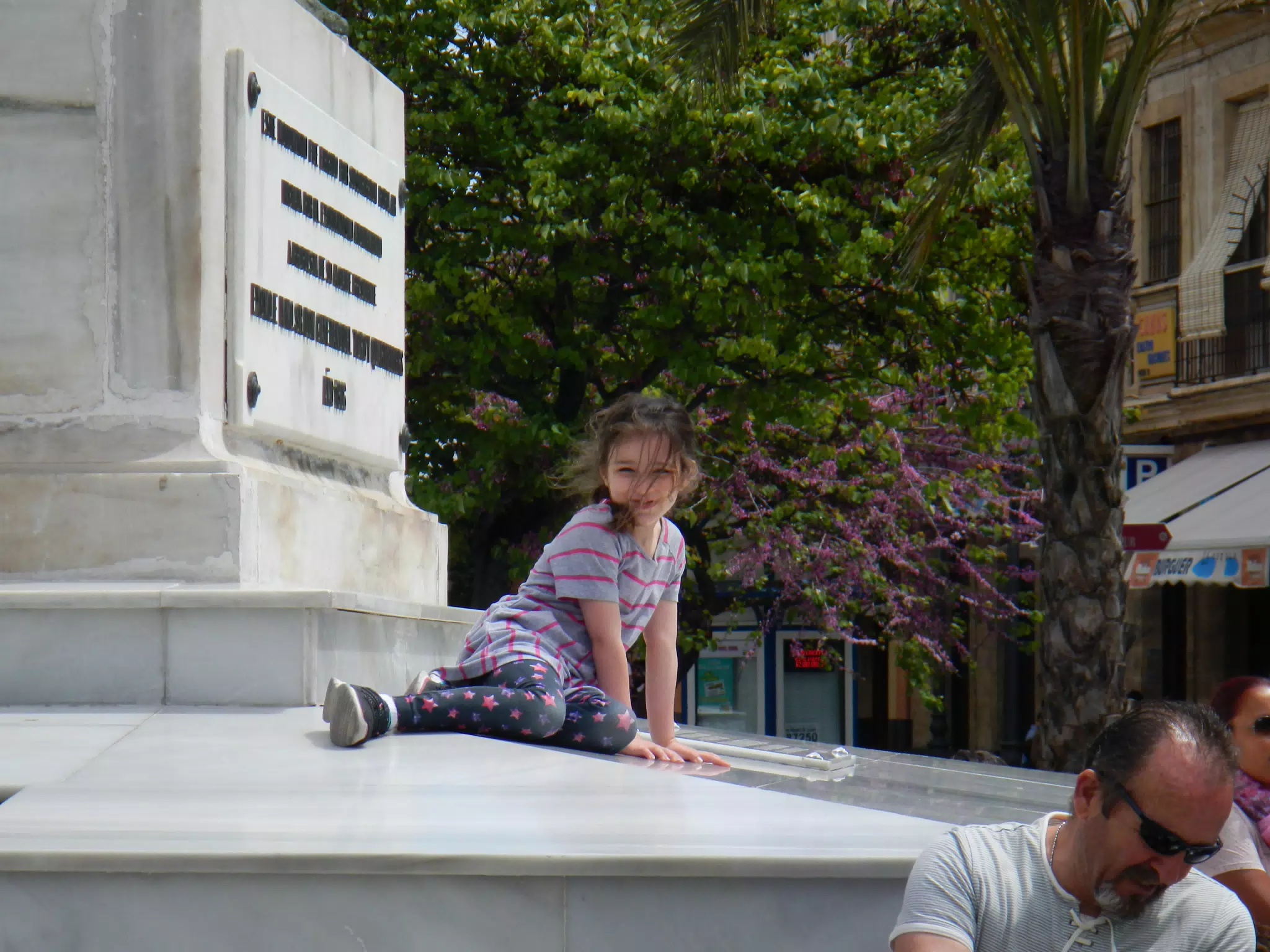 Liesl on the Monument