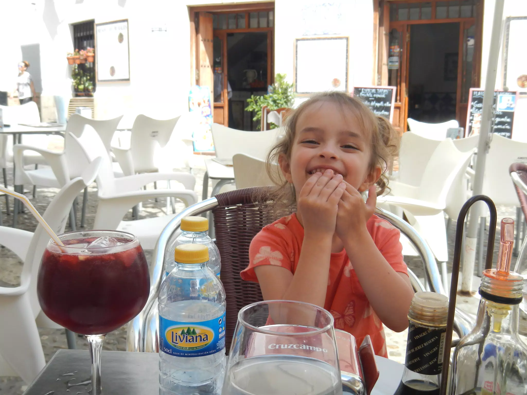 Happy Ciana at Lunch