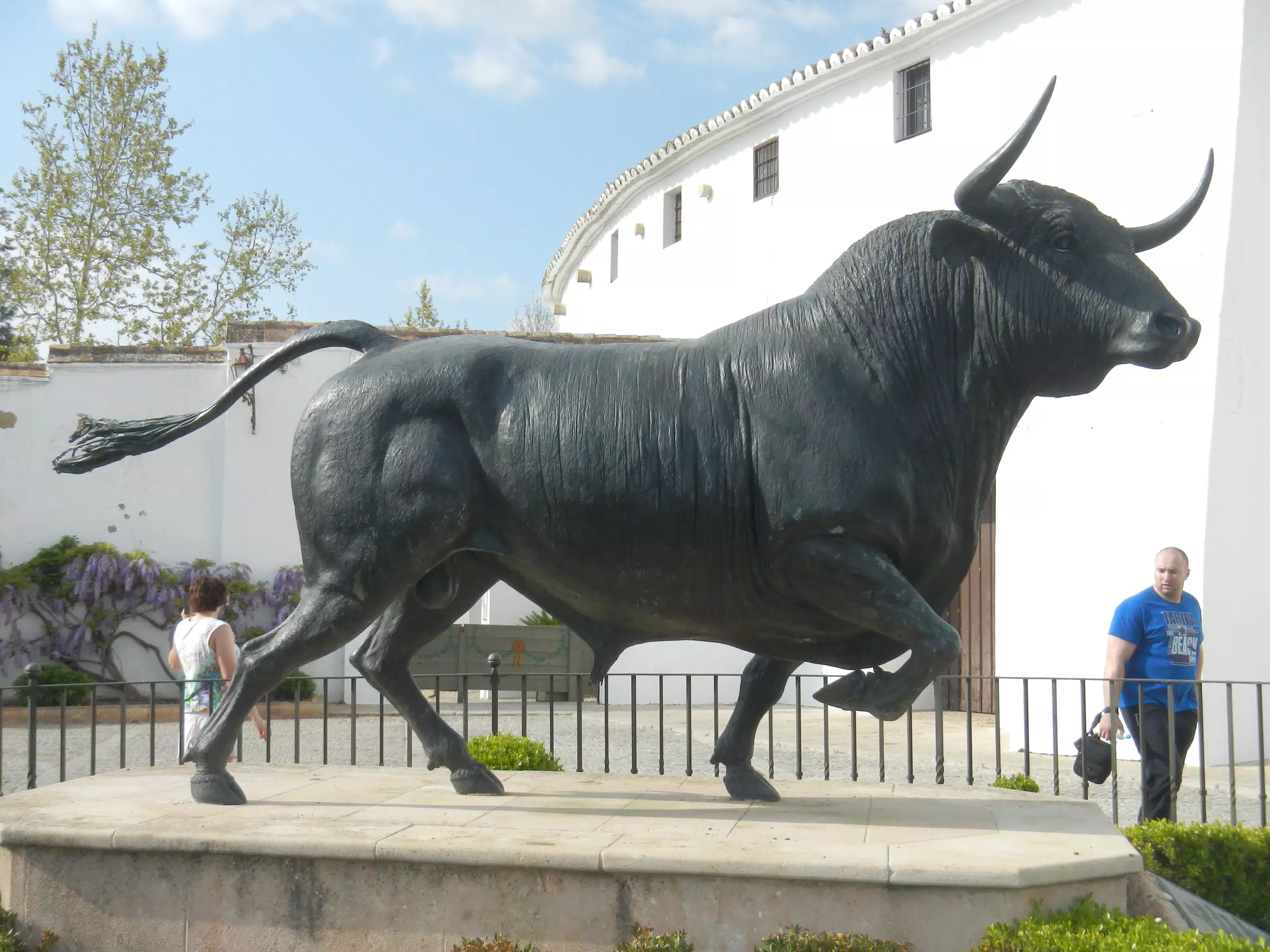 Toro Statue in Ronda by Bullfighting Ring