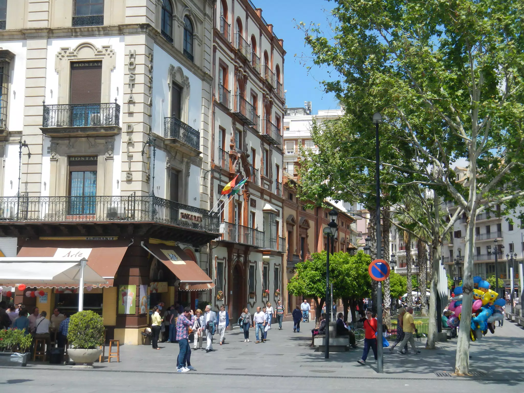 Busy Plaza Near University