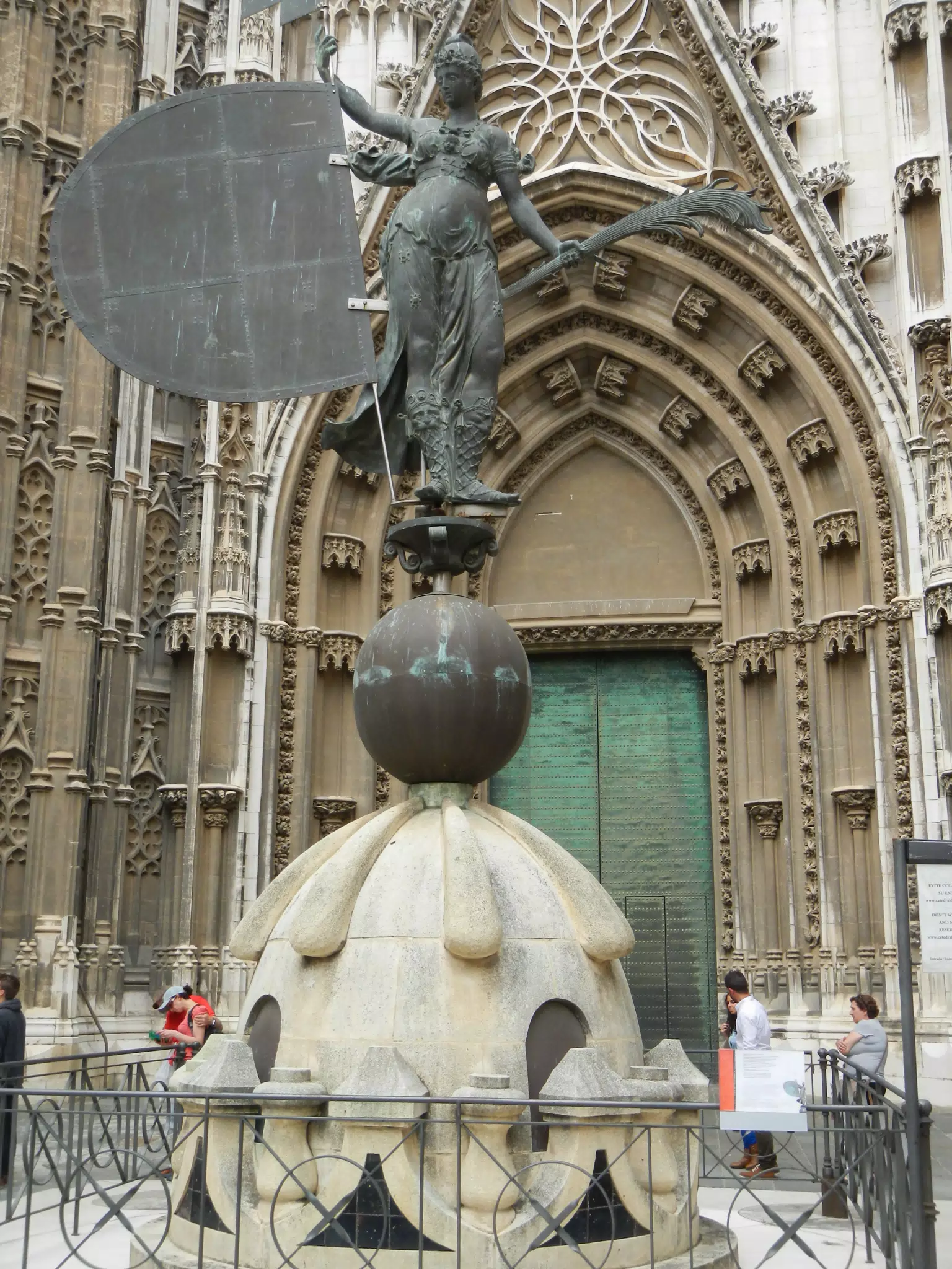 Statue in Front of Sevilla Cathedral