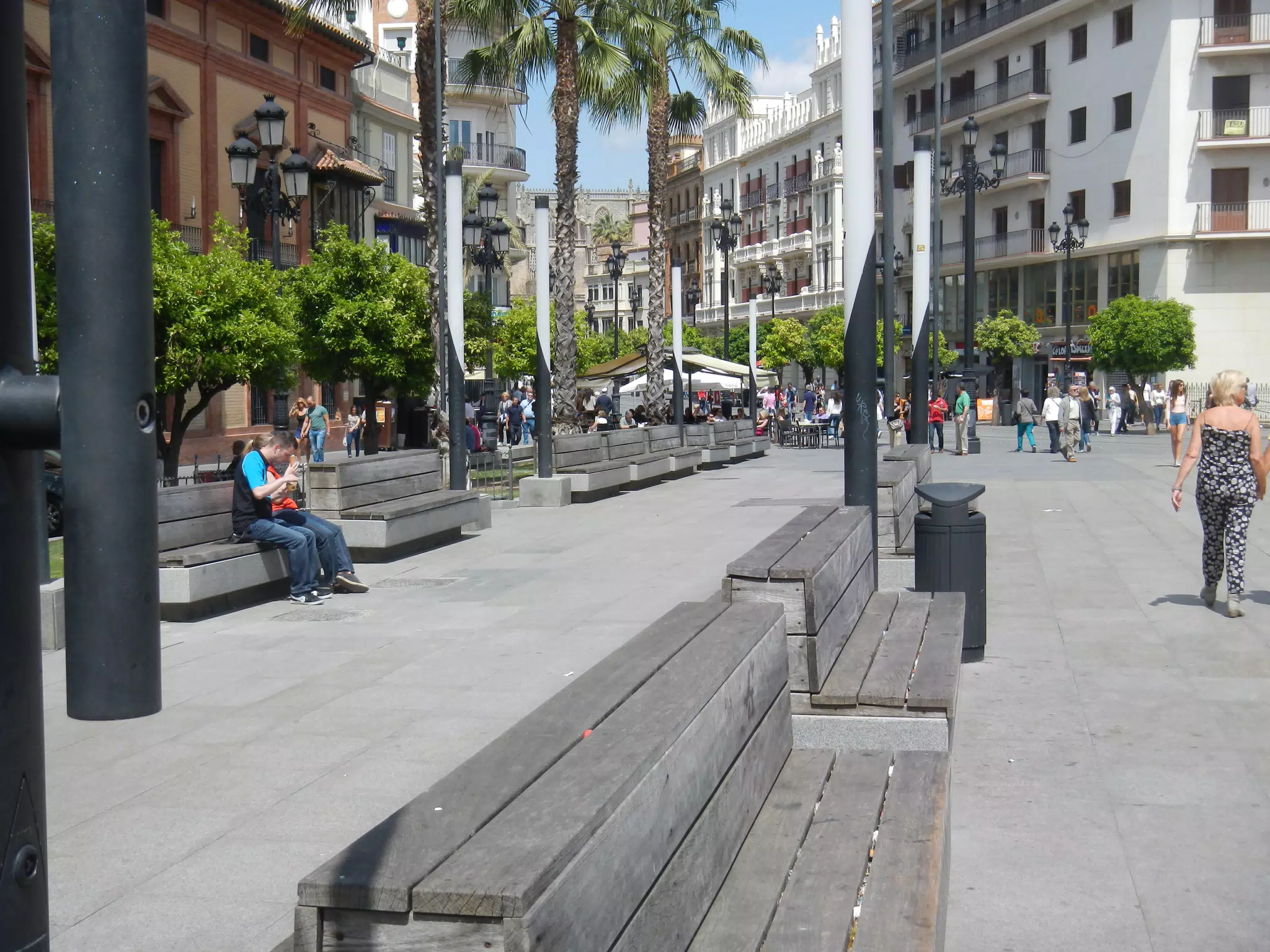 Benches in Plaza