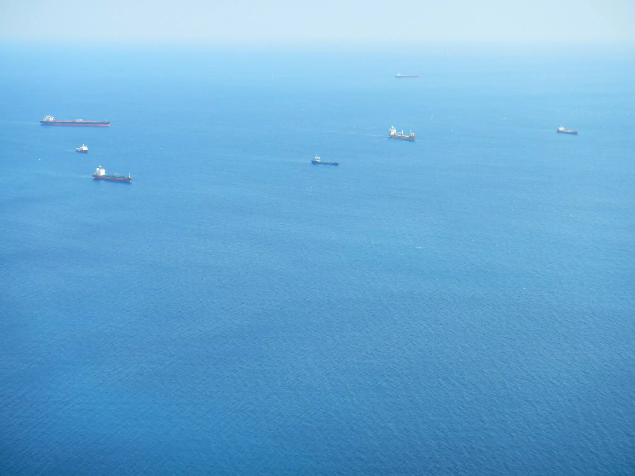 Ships in the Mediterranean from the Top of the Rock