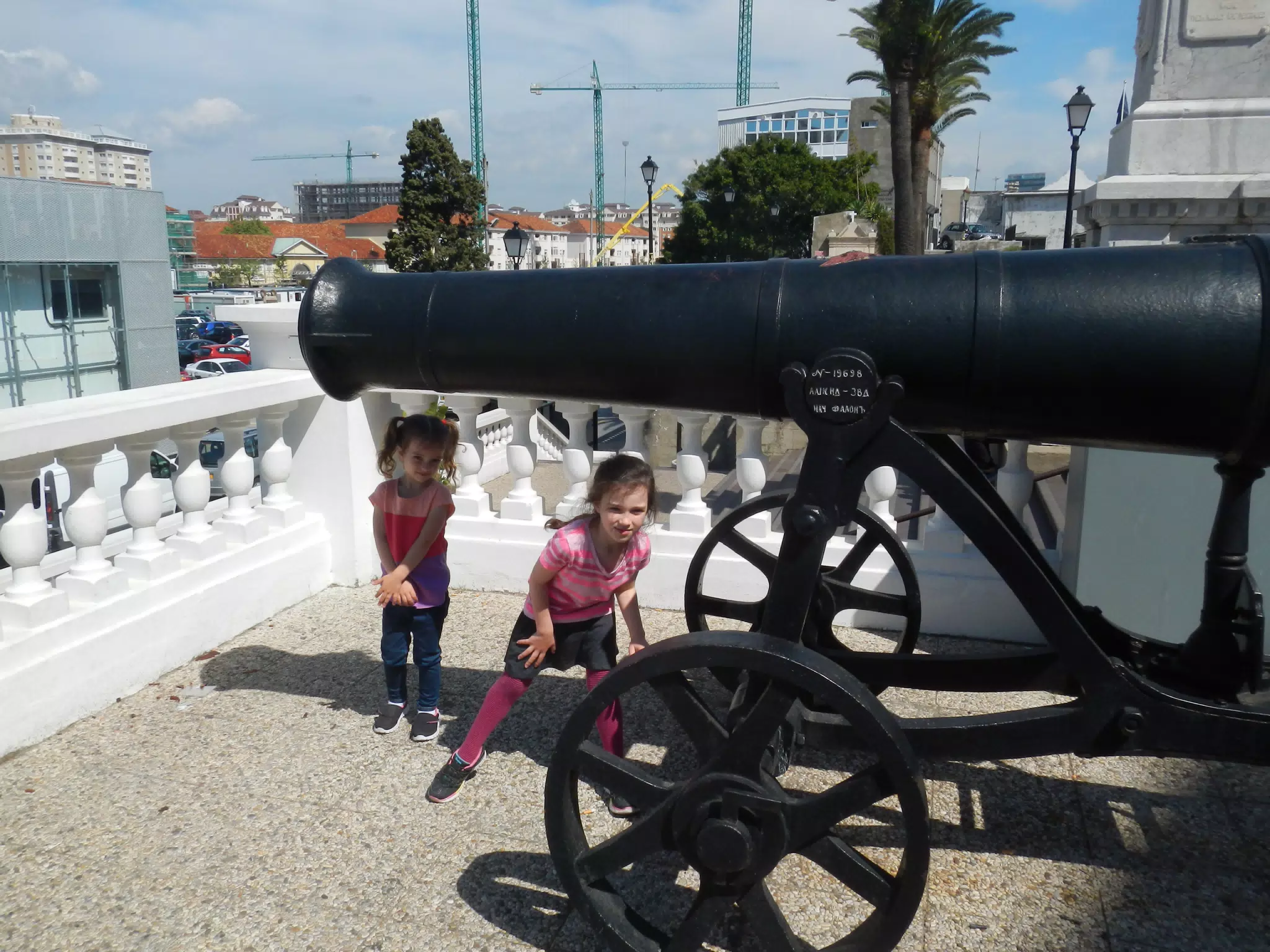 The Girls by the Captured Russian Cannon in Gibraltar