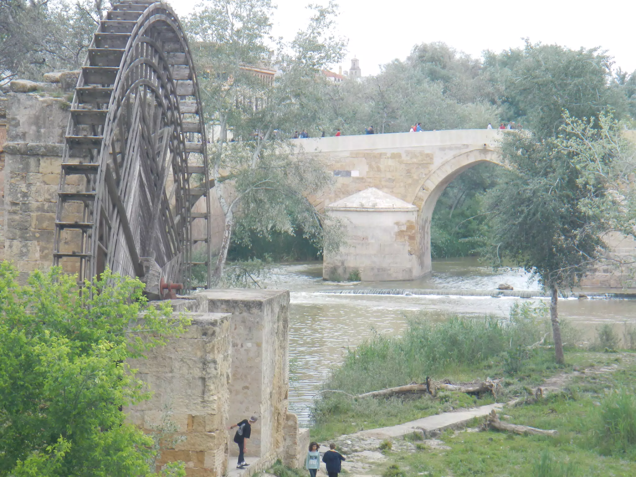 Moorish Watersheel and Roman Bridge in Cordoba