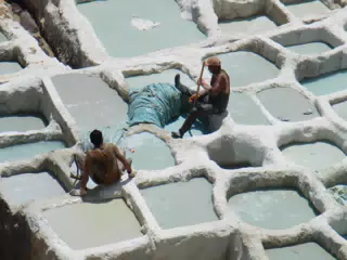 Leather Tanning in Fes, Morocco
