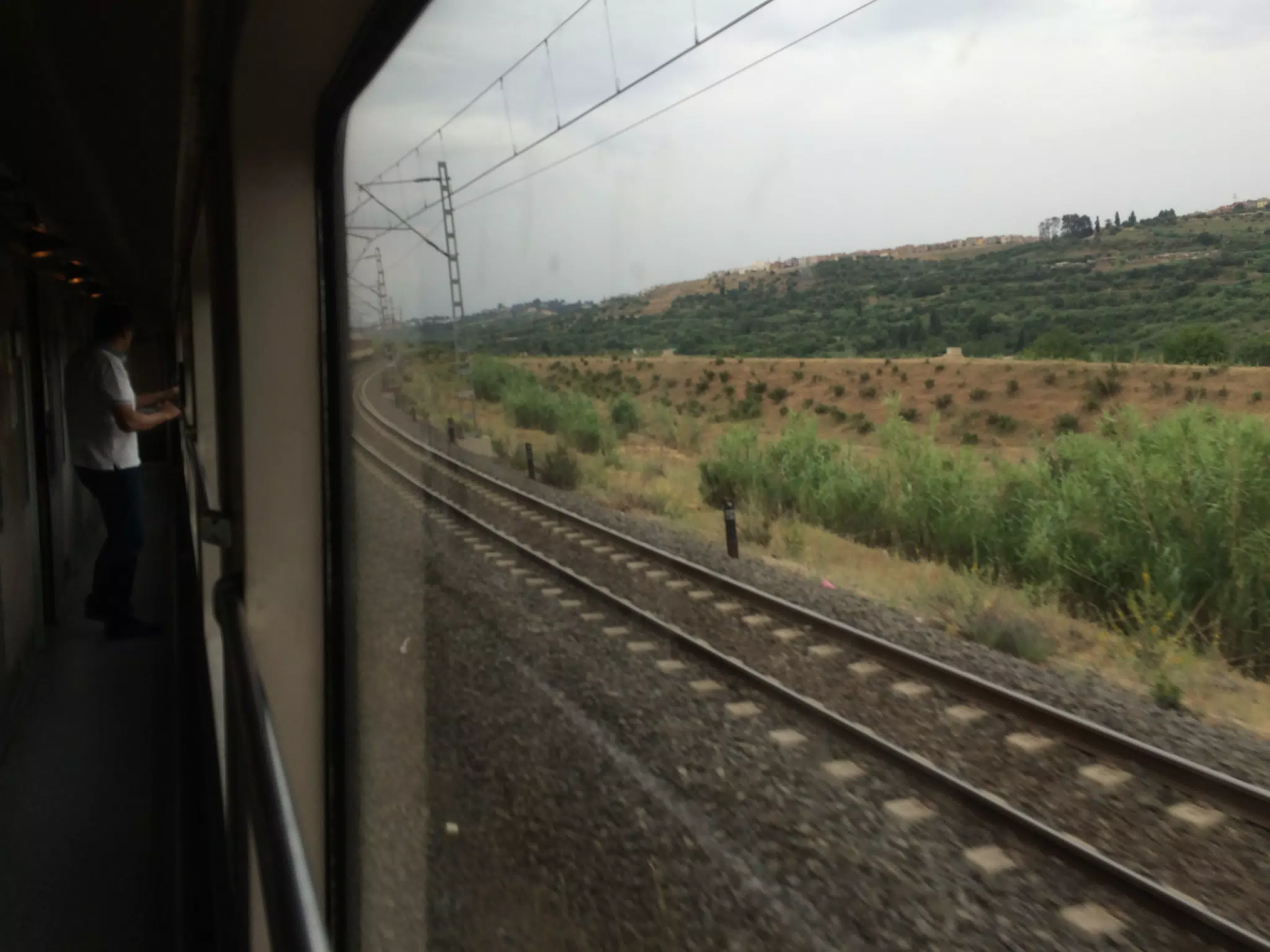 On the Train in Morocco