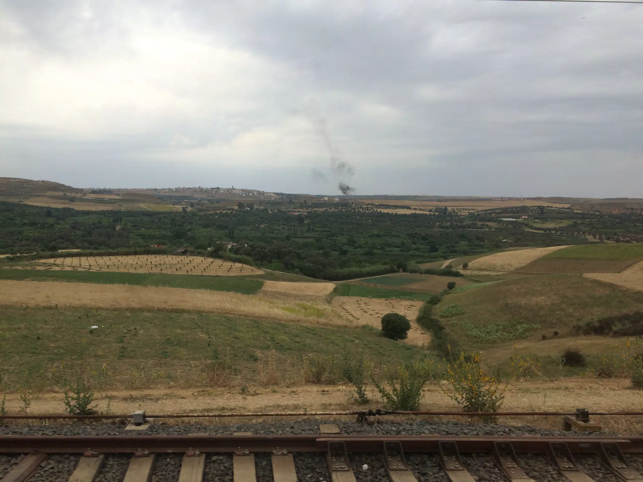 On the Train in Morocco