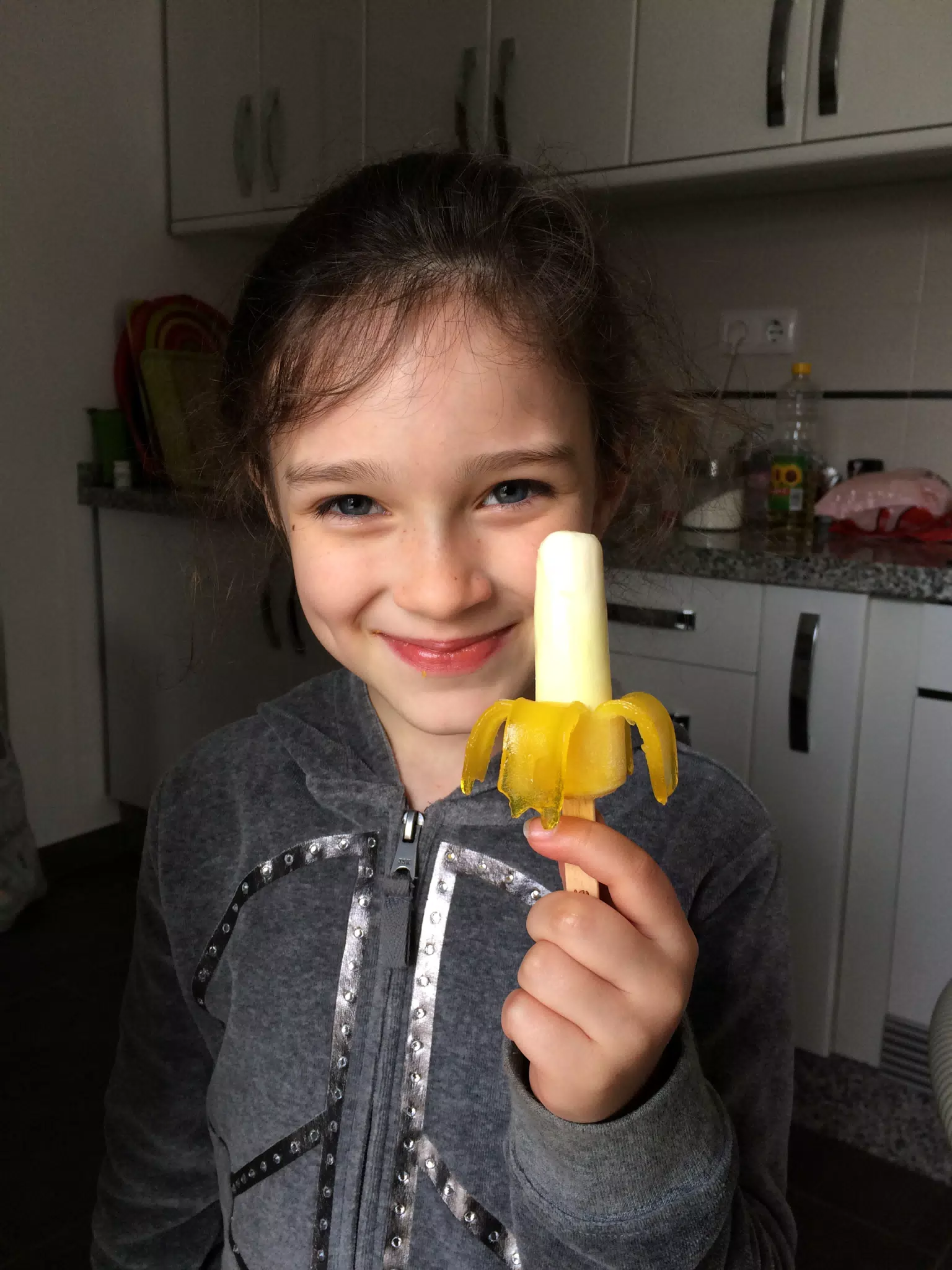 Liesl Eating a Nestle Banana Ice Cream