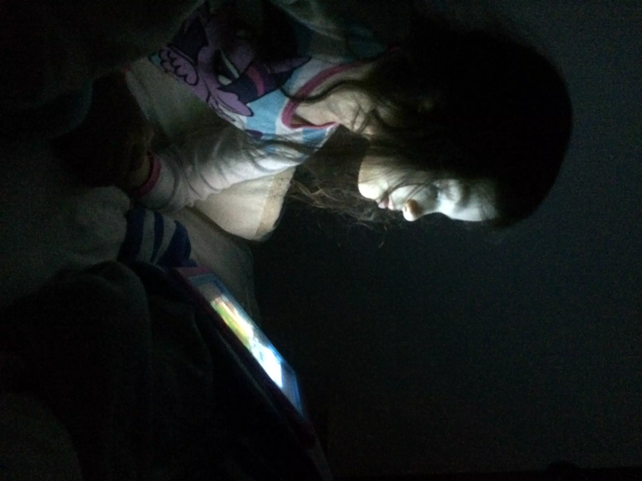 Liesl on Her iPad in Bed