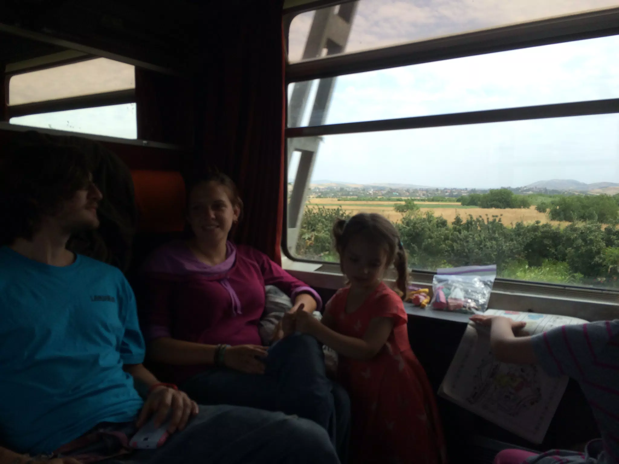 On the Train in Morocco