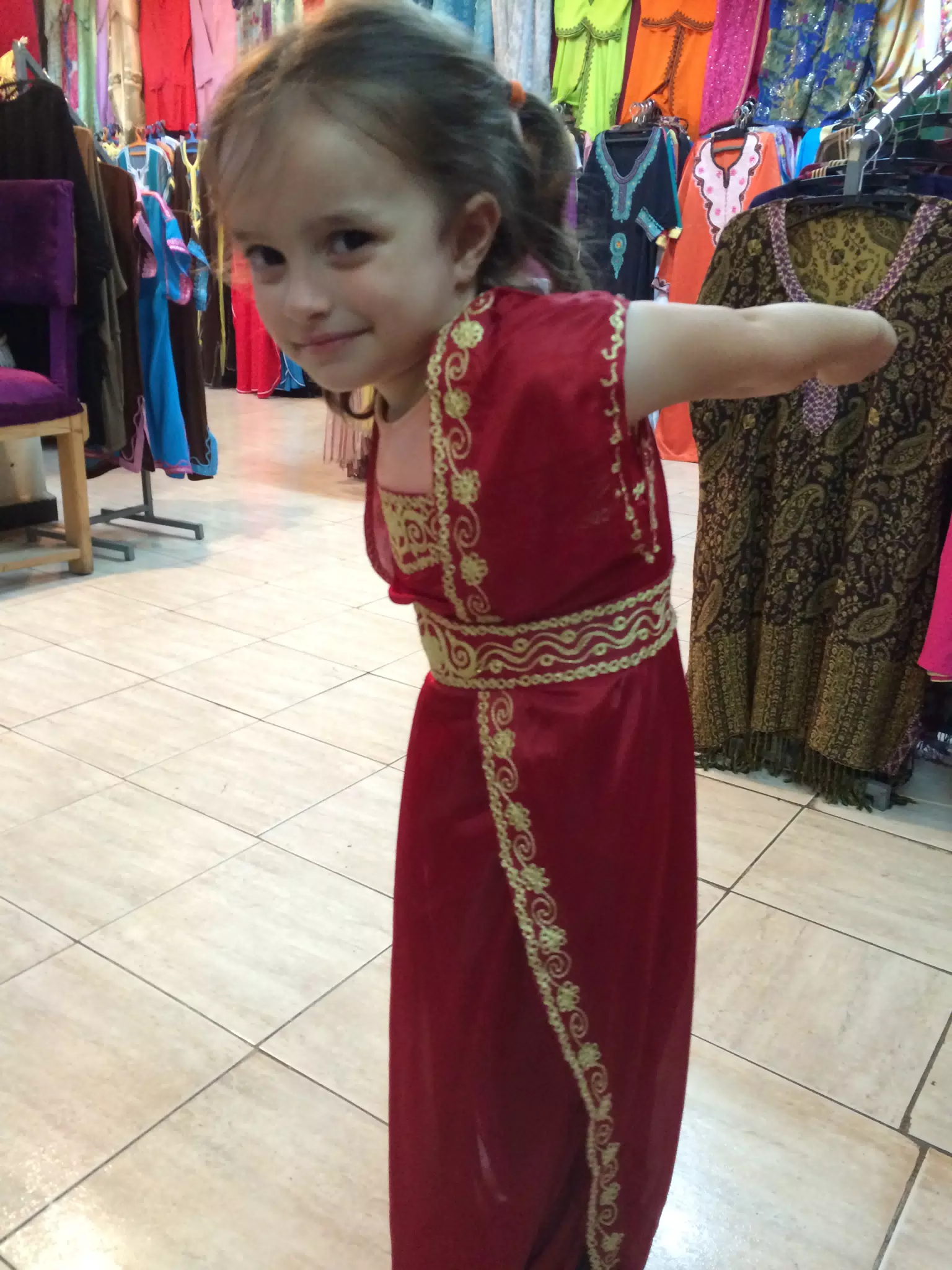 The Girls Trying on Moroccan Dresses