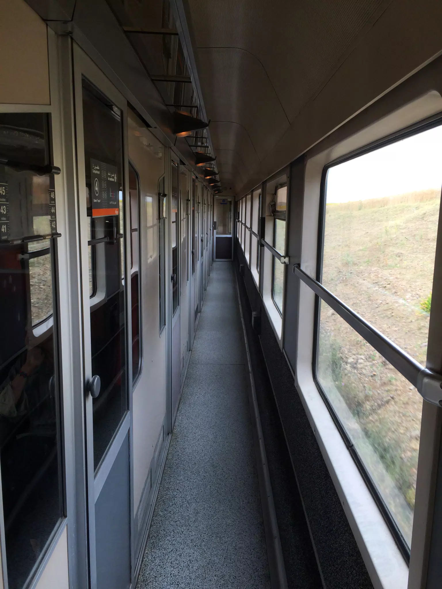On the Train in Morocco