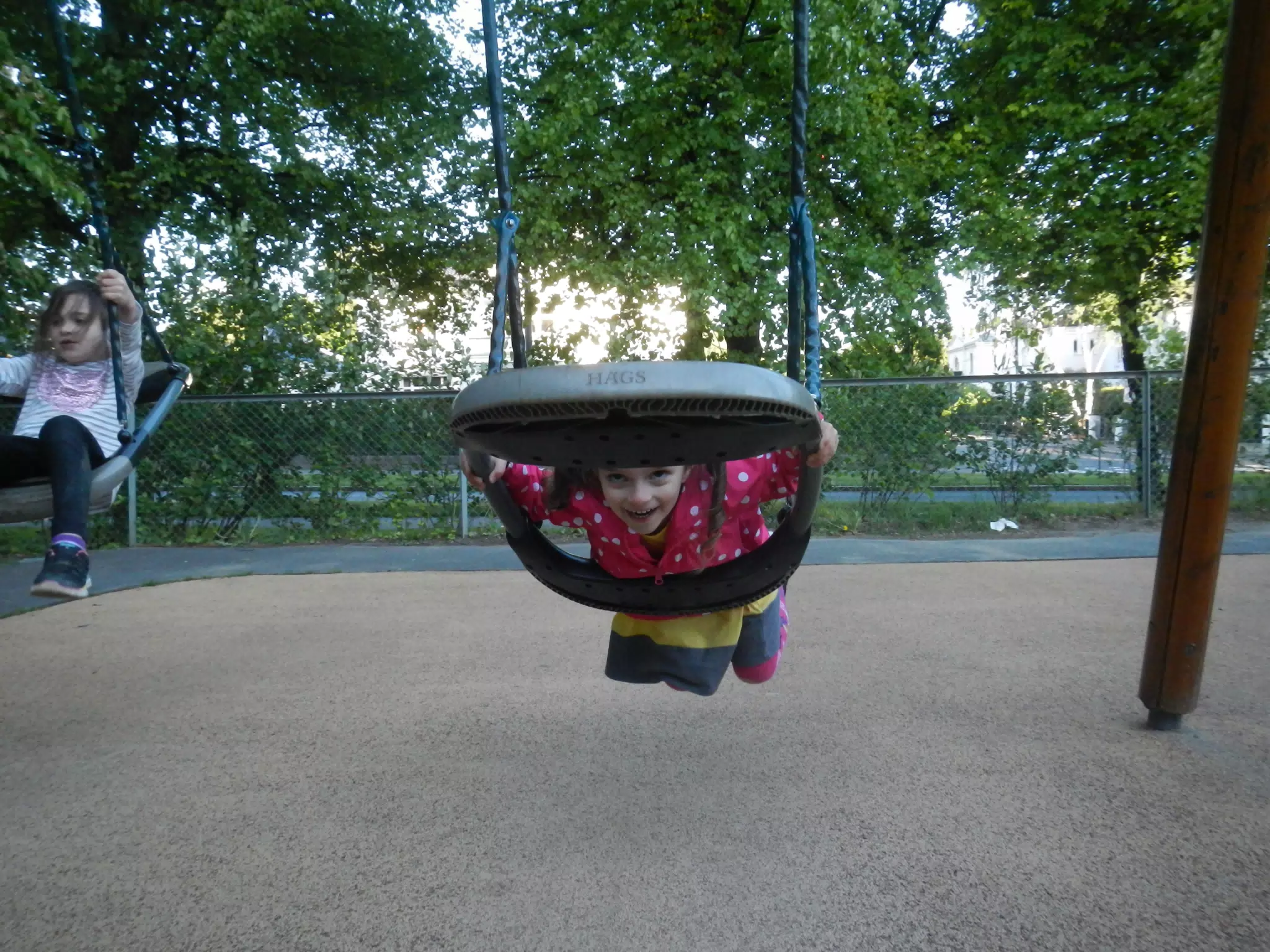 Luciana Being Goofy on Swing in Oslo, Norway