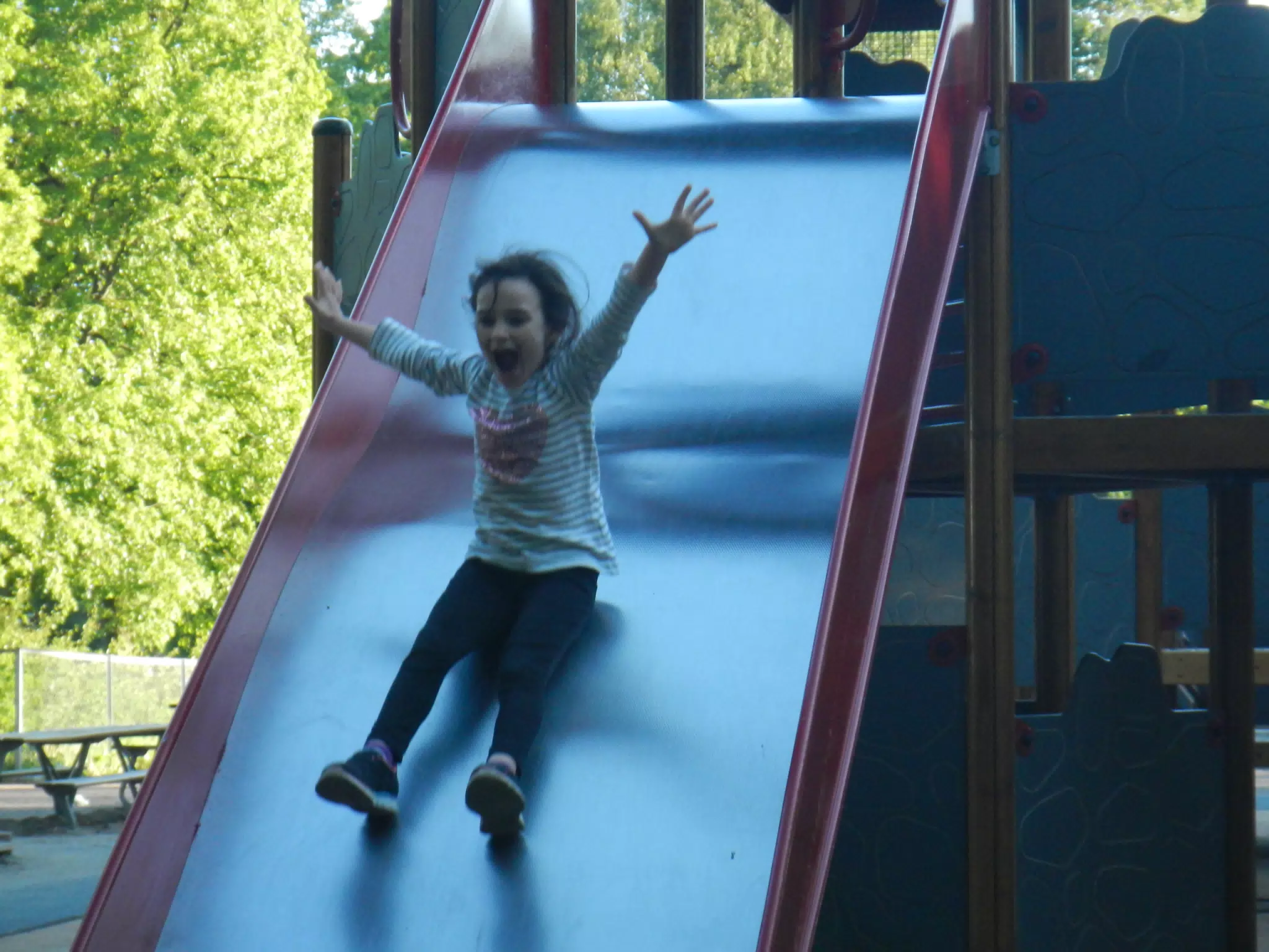 Liesl on Slide in Oslo